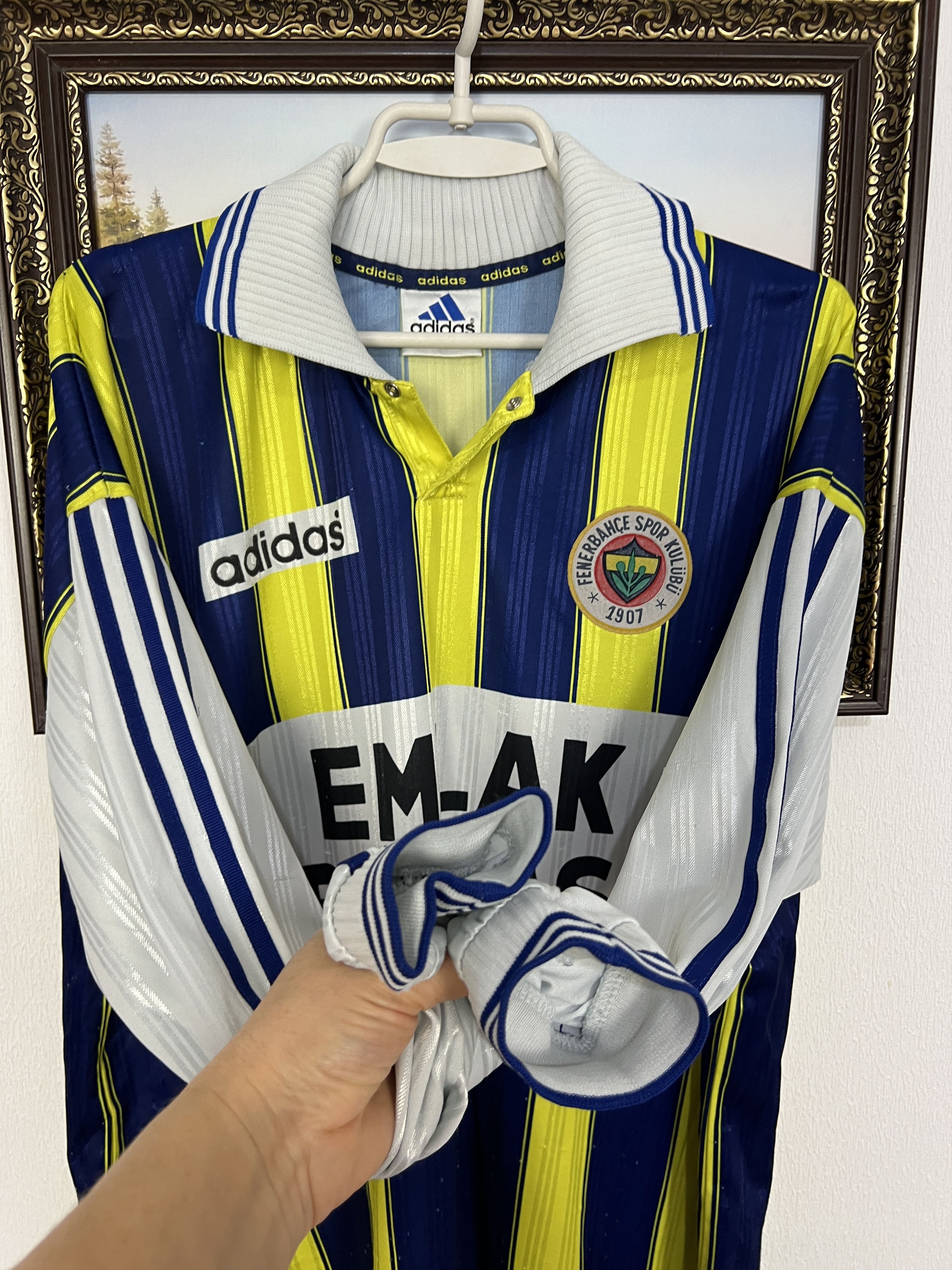 Adidas Fenerbahce football shirt Soccer Match Long Sleeve Jersey Size US XL / EU 56 / 4 - 5 Thumbnail