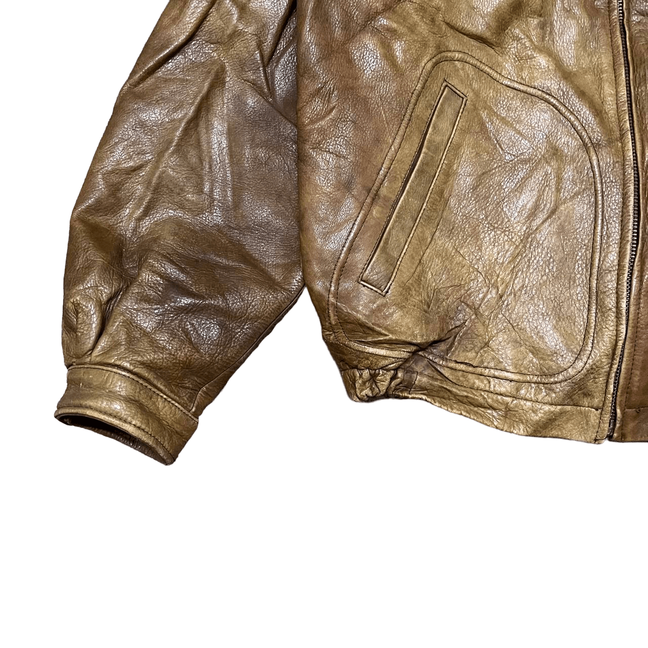 Japanese Brand Vintage Argyle Club Great Outdoors Leather Jacket Size US L / EU 52-54 / 3 - 3 Thumbnail
