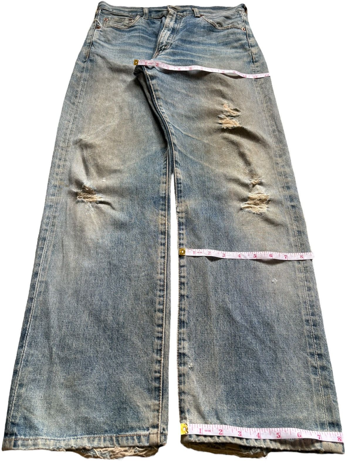 Levi's Vintage 80s Levis 502 Big E Selvedge Mud Wash Loose Jeans Size US 30 / EU 46 - 15 Thumbnail