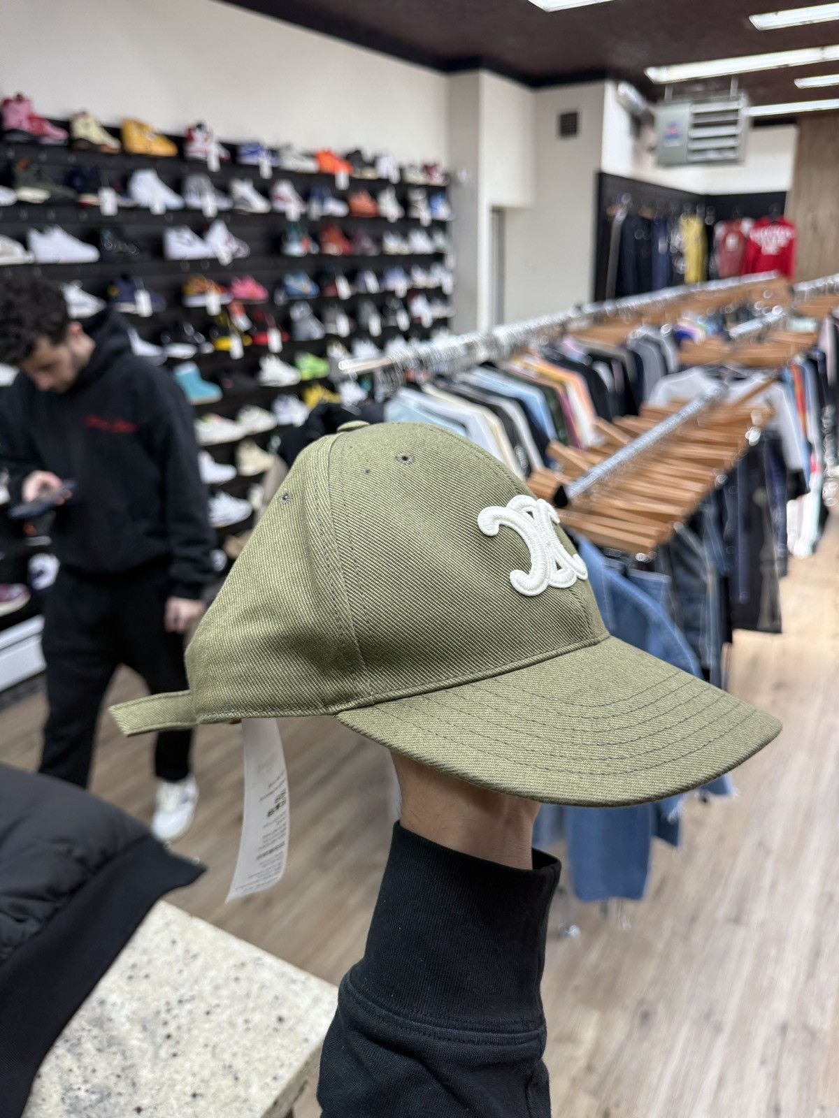 Celine Celine Olive Dad Hat Size 32 - 2 Thumbnail