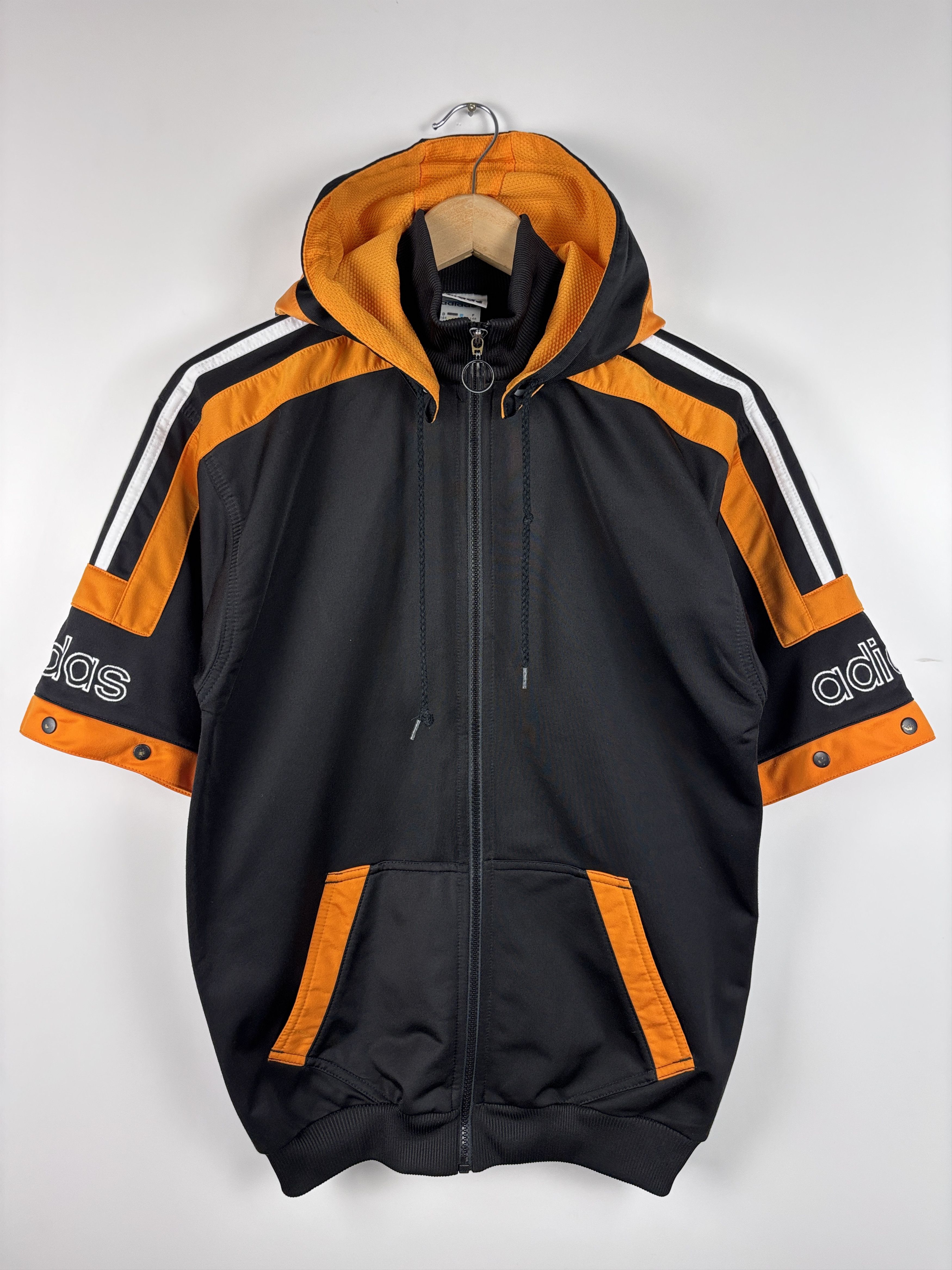 Adidas Vintage Adidas Track Zip Jacket Big Logo Black Orange L Size L / US 10 / IT 46 - 2 Thumbnail