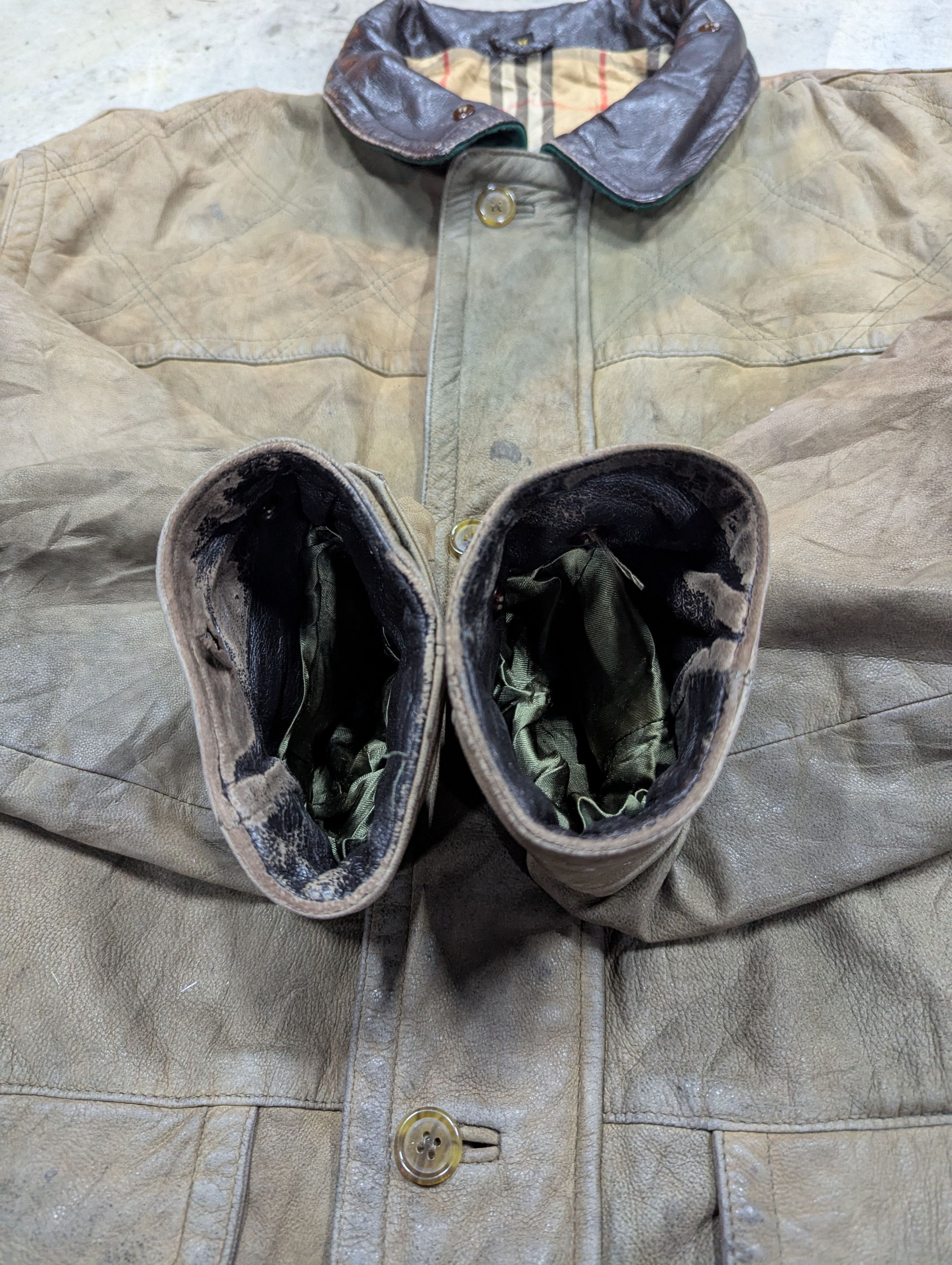 Burberry Prorsum Vintage Thrashed Burberry Prorsum Leather Field Jacket Size US M / EU 48-50 / 2 - 13 Thumbnail