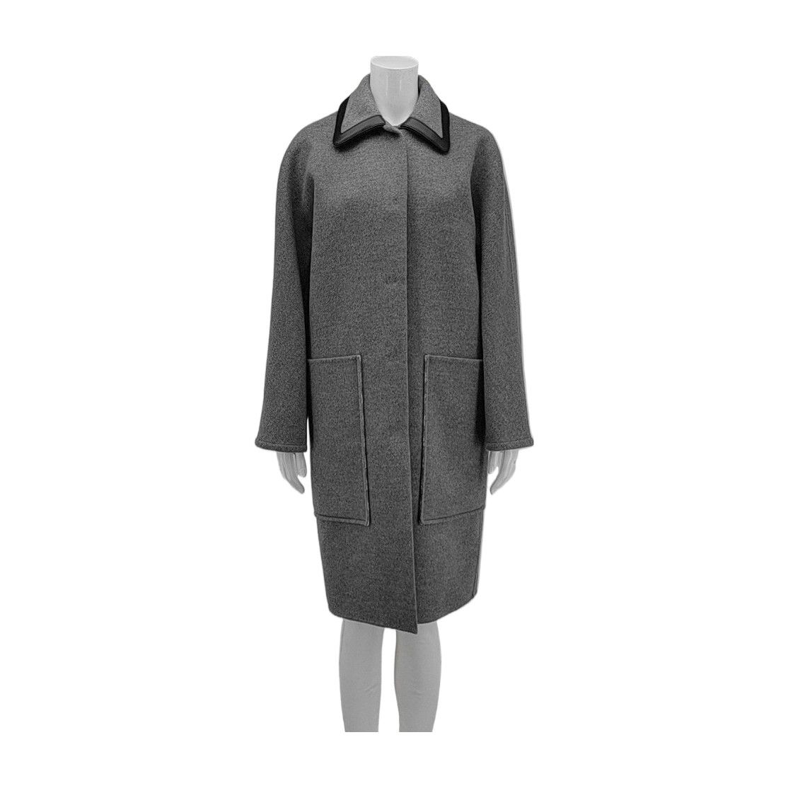 Louis Vuitton Louis Vuitton Wool Coat Gray 32 Size XXS / US 00 / IT 34 - 1 Thumbnail