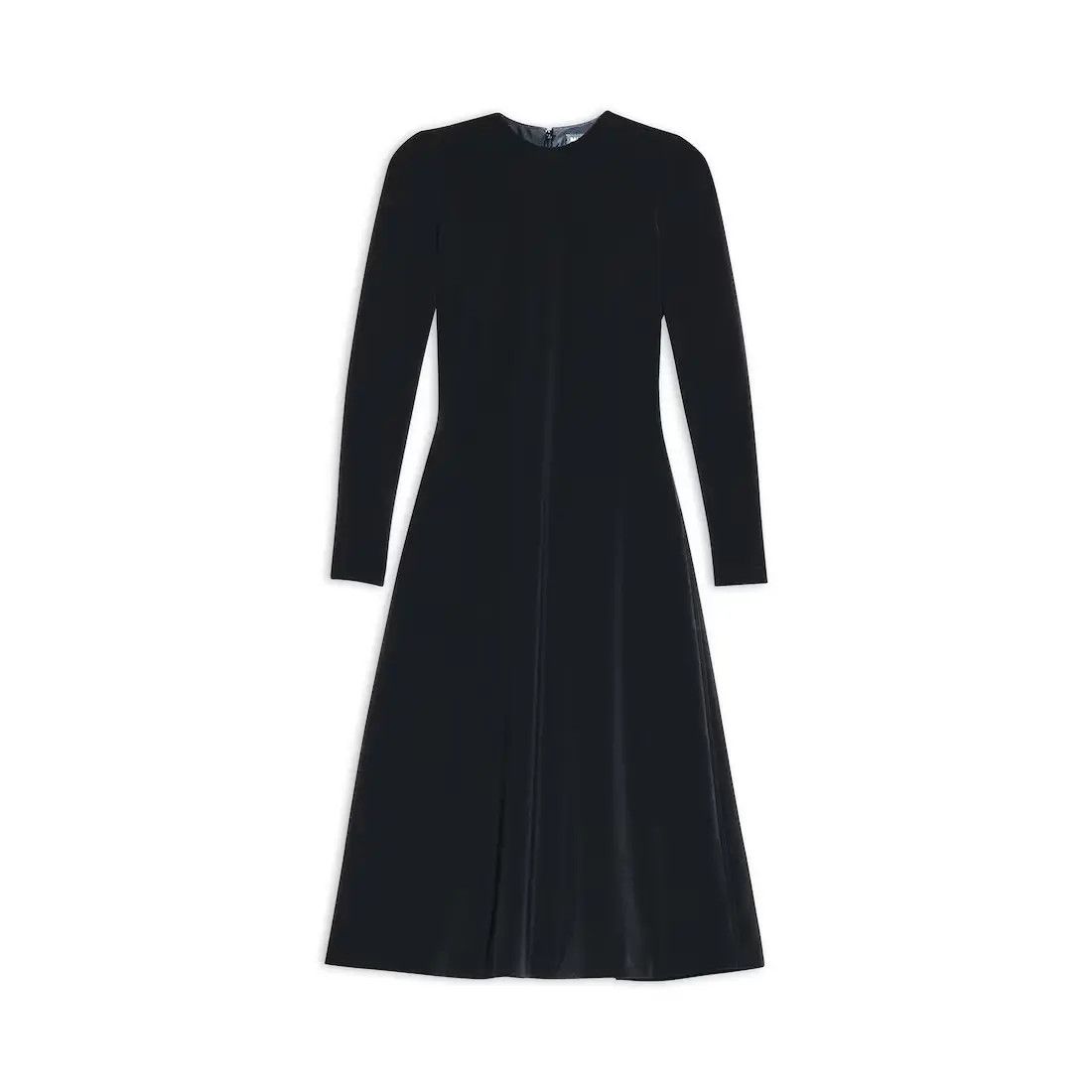 Balenciaga o1mt1gz0325 A-Line Crewneck Dress in Black Size XL / US 12-14 / IT 48-50 - 1 Thumbnail