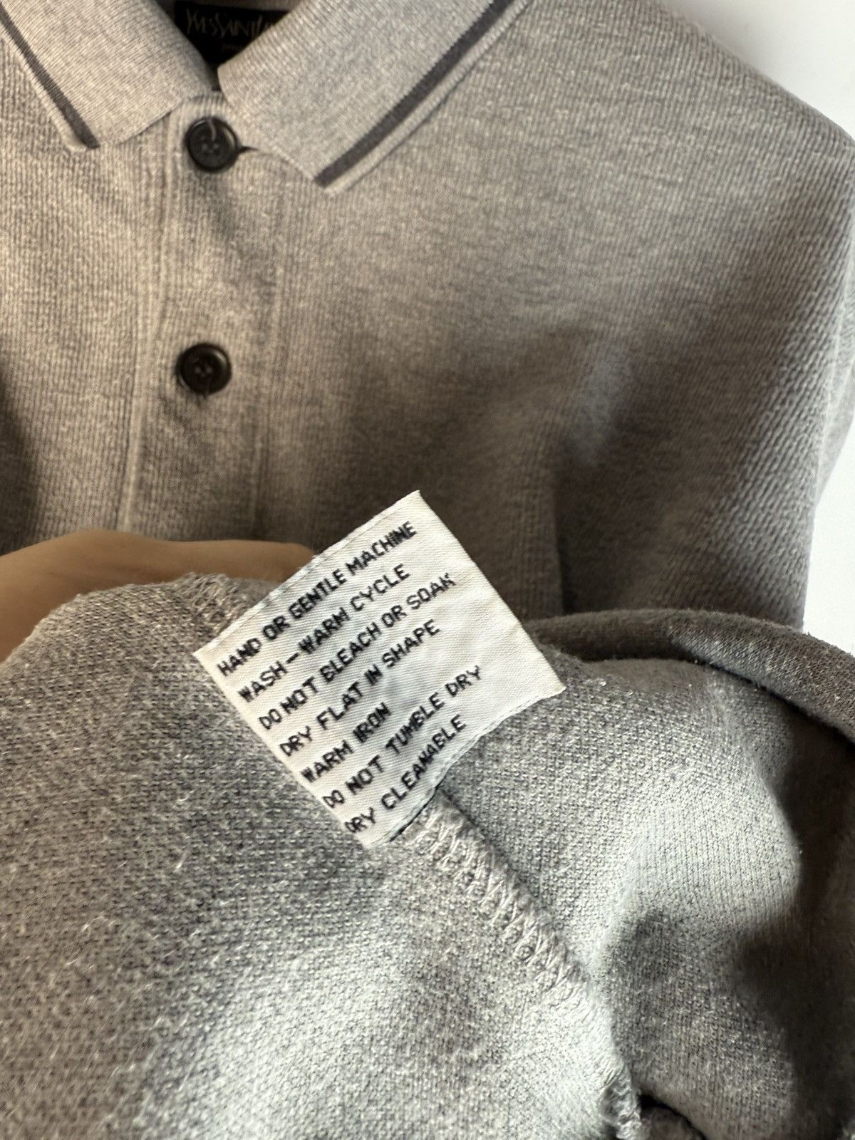 Yves Saint Laurent 90s YSL Sweatshirt 1/4 Grey Vintage Sweater Quarter Zip Size US M / EU 48-50 / 2 - 9 Thumbnail