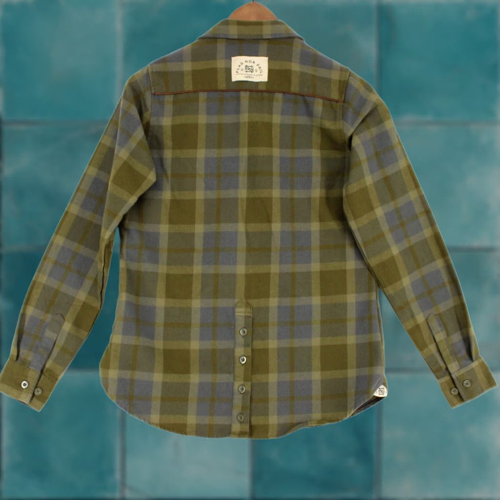 Vintage Flag Nor Fail Forever Collection Shirt Womens Small Green Plaid Flannel Size S / US 4 / IT 40 - 1 Thumbnail