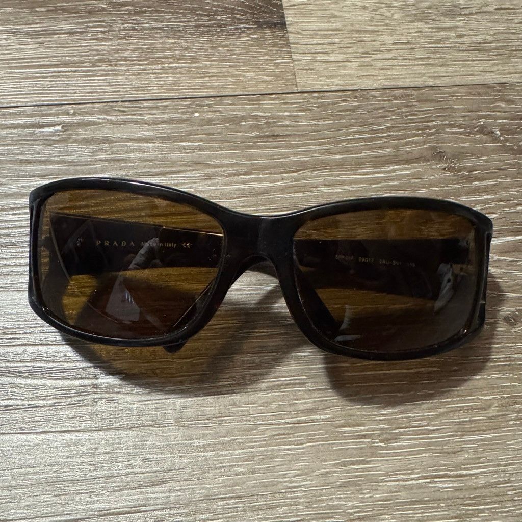 Prada PRADA Black & Brown Sunglasses One Size Size ONE SIZE - 2 Thumbnail