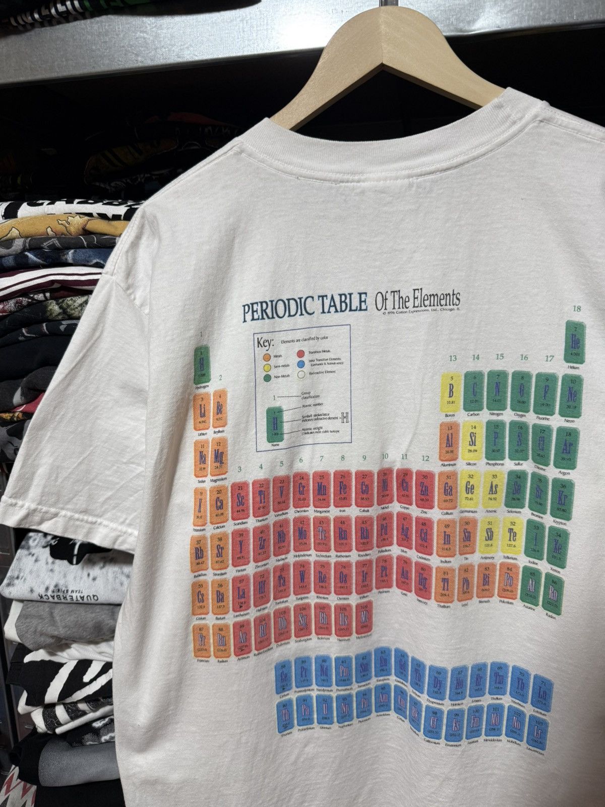 Vintage Vintage 90s PERIODIC TABLE OF ELEMENTS T-Shirt Y2K Hype Size US L / EU 52-54 / 3 - 3 Thumbnail