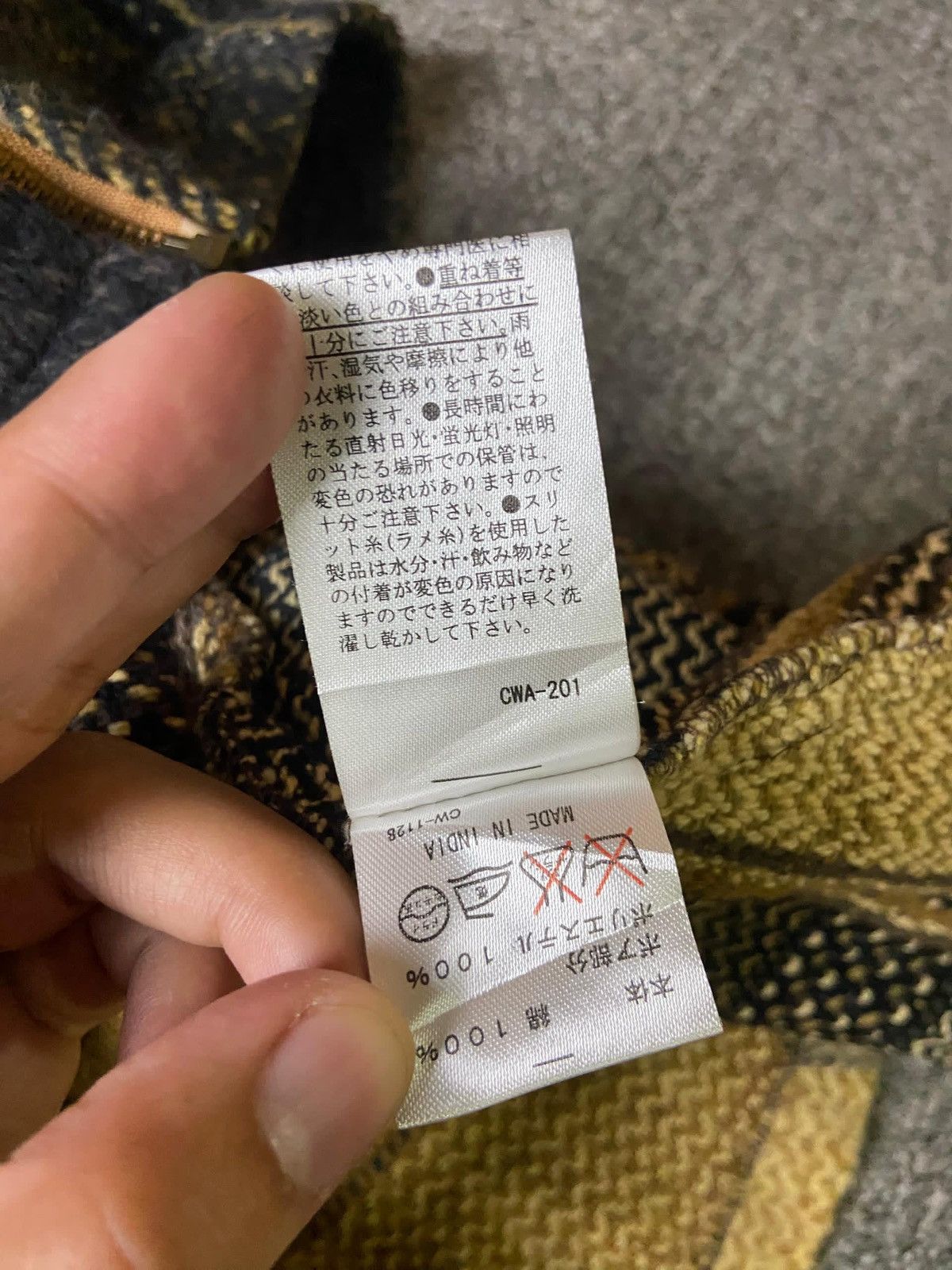 Japanese Brand × Vintage Amina Japanese Brand Checkered Hooded Ponchos (126) Size US XXL / EU 58 / 5 - 9 Thumbnail