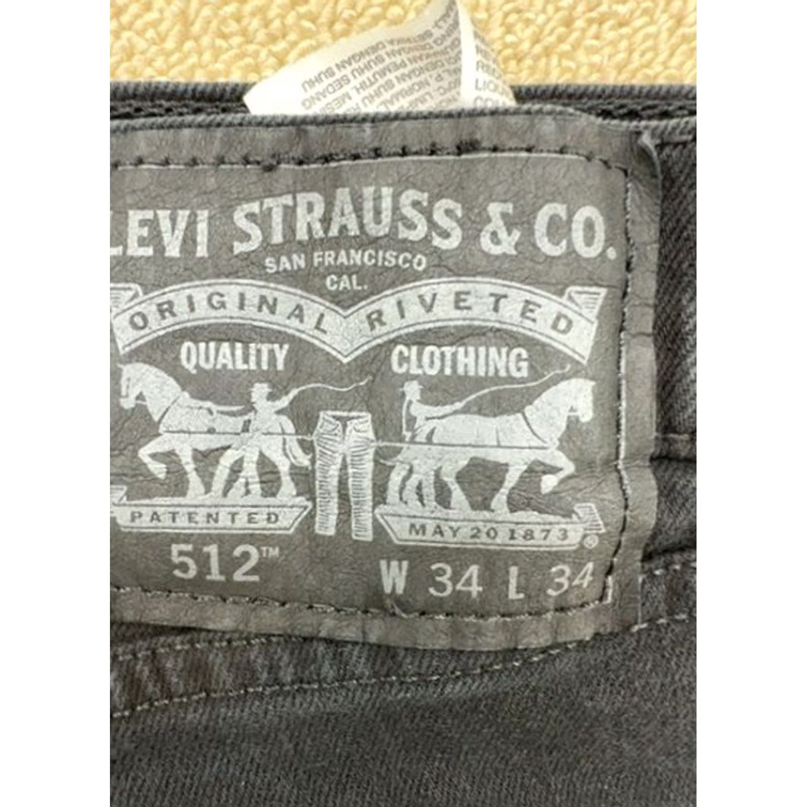 Levi's Levi's Men's 512 Slim Taper Jeans Dark Navy 34x34 Size US 34 / EU 50 - 3 Thumbnail