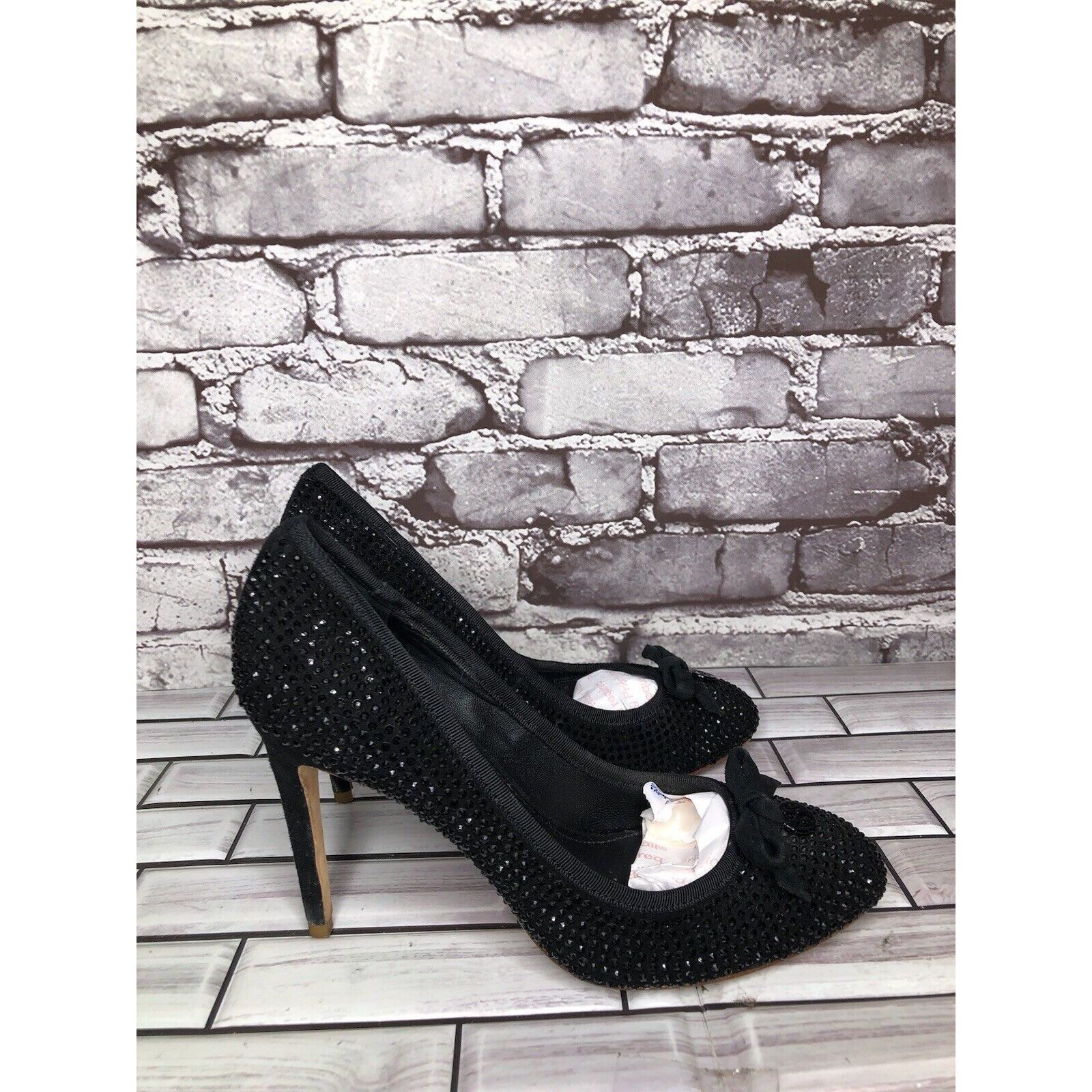 Tory Burch Tory Burch Phoenix Black Pump Rhinestone Soho Lux Suede Wome Size US 7.5 / IT 37.5 - 19 Thumbnail