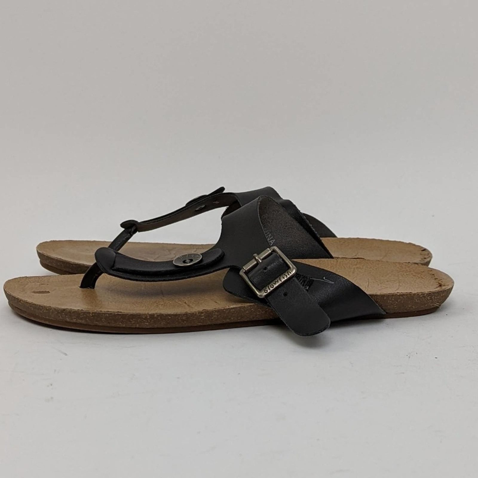 Designer Blowfish Black Wide T-Strap Thong Sandals - 8 Size US 8 / IT 38 - 8 Thumbnail