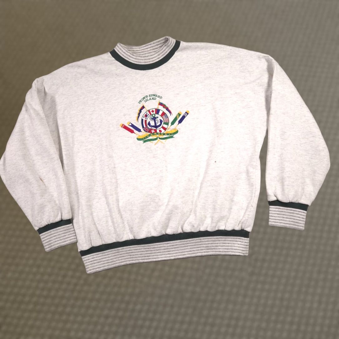 Prince VINTAGE Prince Edward Island Sweatshirt Mens Large Nautical Canada Crewneck 90s Size US L / EU 52-54 / 3 - 1 Thumbnail