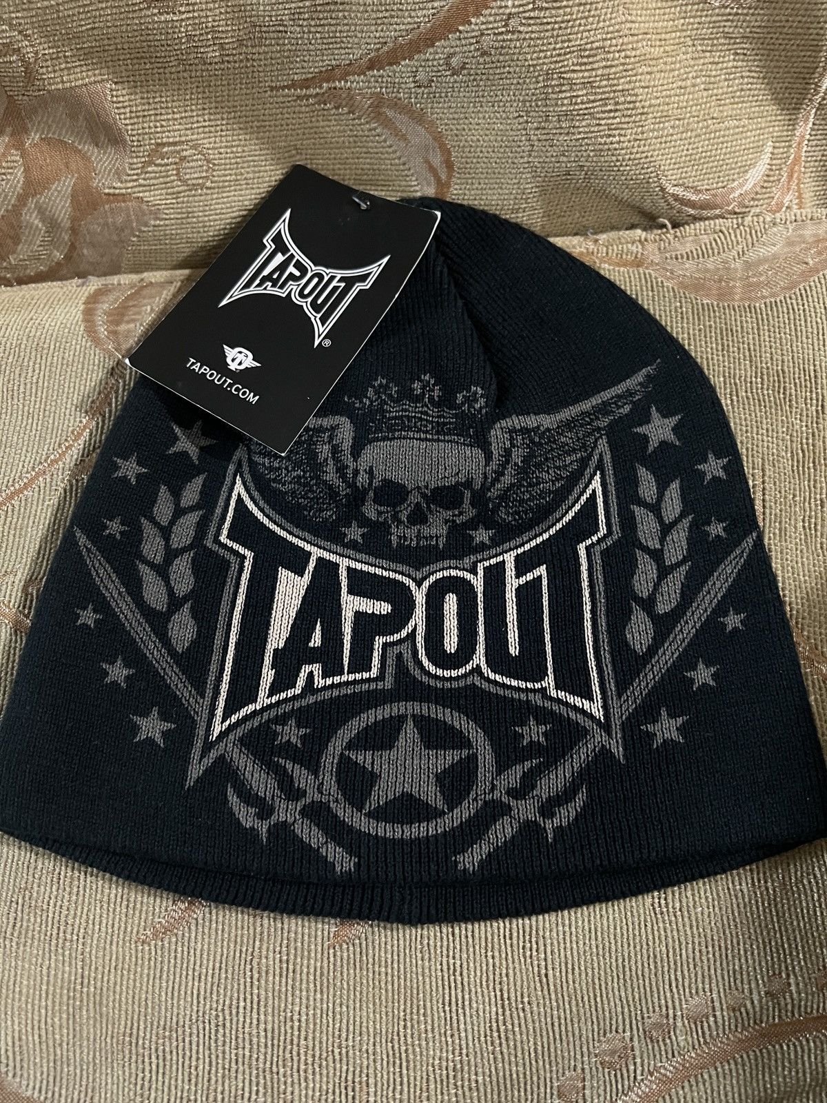 Affliction × Tapout × Vintage Y2K NEW OLD STOCK TAPOUT SKULL FULL BEANIE Size ONE SIZE - 1 Thumbnail