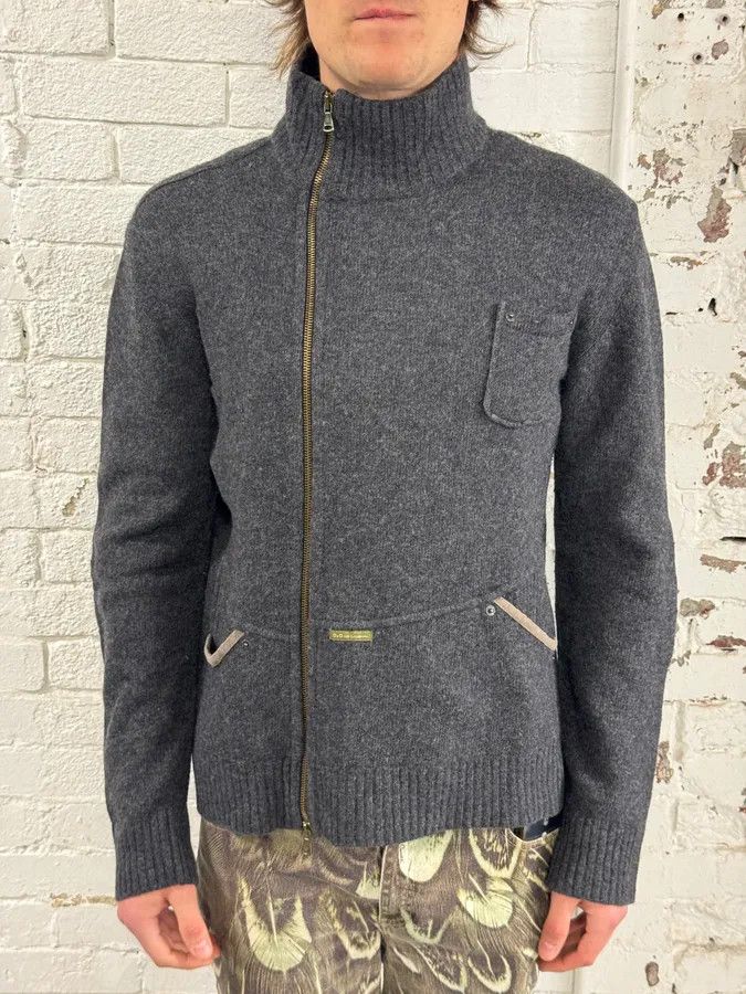 Dolce & Gabbana AW2003 Dolce & Gabbana Wool Asymmetrical Zip-Up Sweater Size US M / EU 48-50 / 2 - 2 Thumbnail