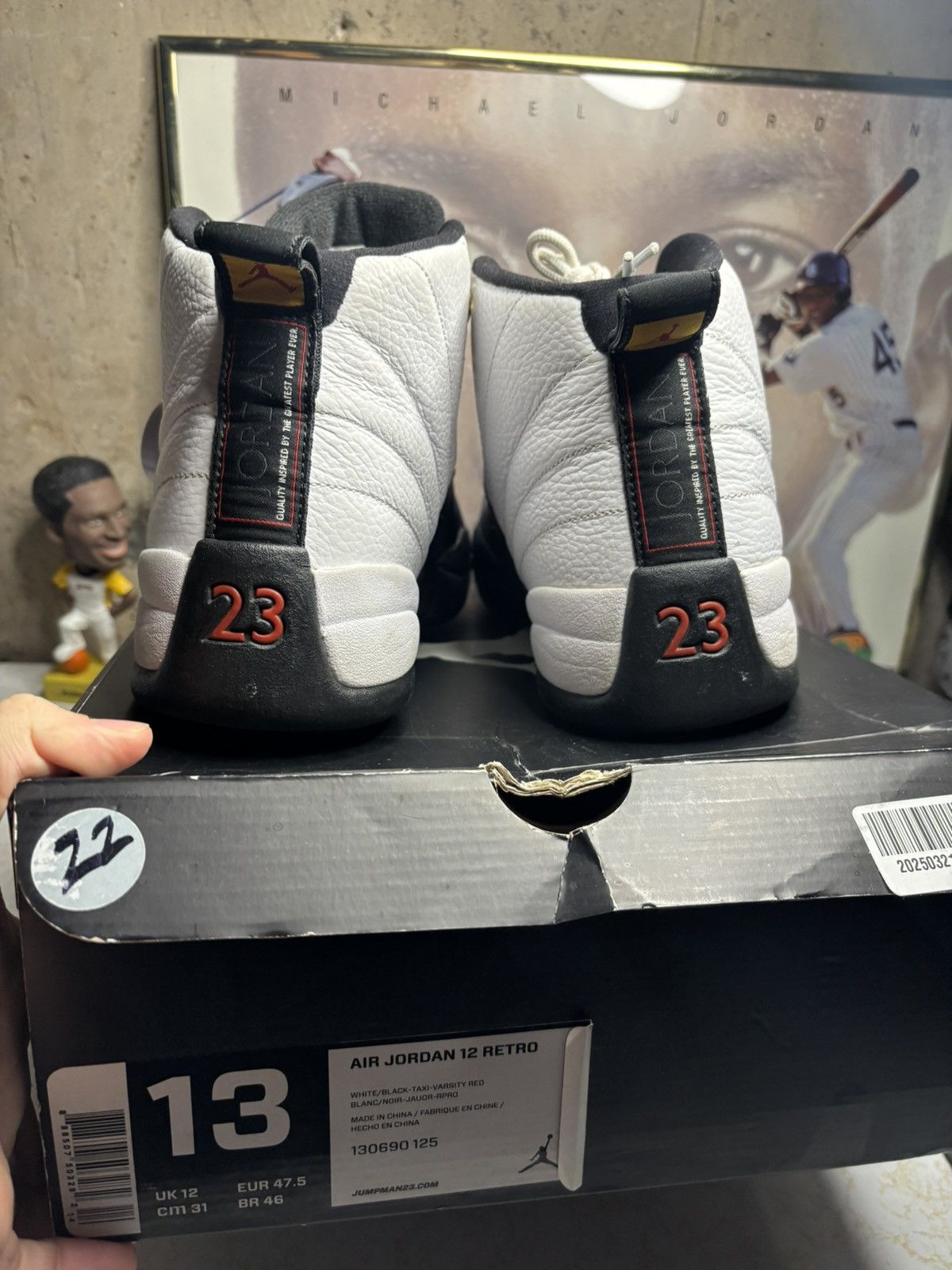 Jordan Brand Air Jordan 12 Retro 2013 Taxi 2013 Size US 13 / EU 46 - 7 Thumbnail