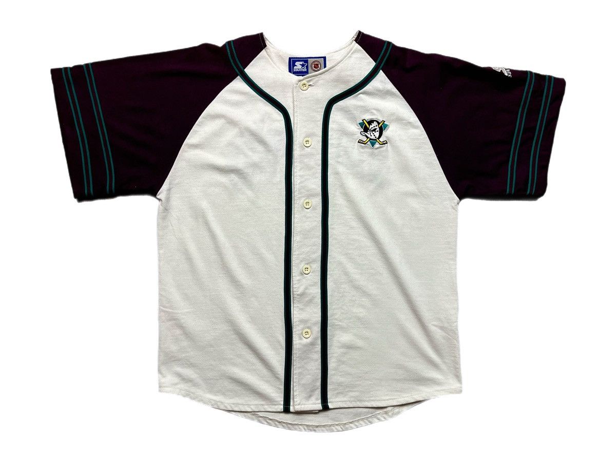 Maillot De Baseball Vintage Starter - NHL Anaheim Mighty Ducks - Taille XL - Occasion Rare