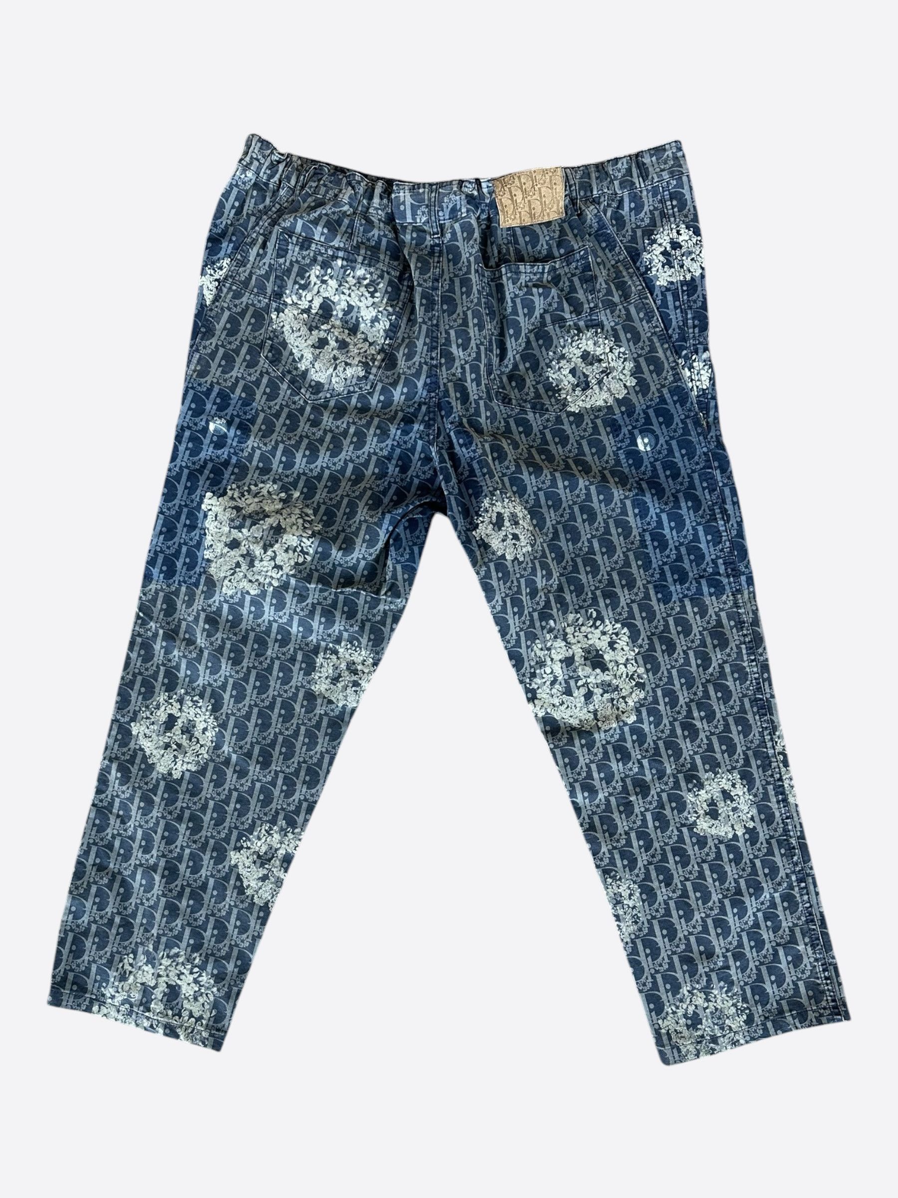 Dior Dior Denim Tears Blue & White Oblique Jeans Size US 40 / EU 56 - 2 Thumbnail