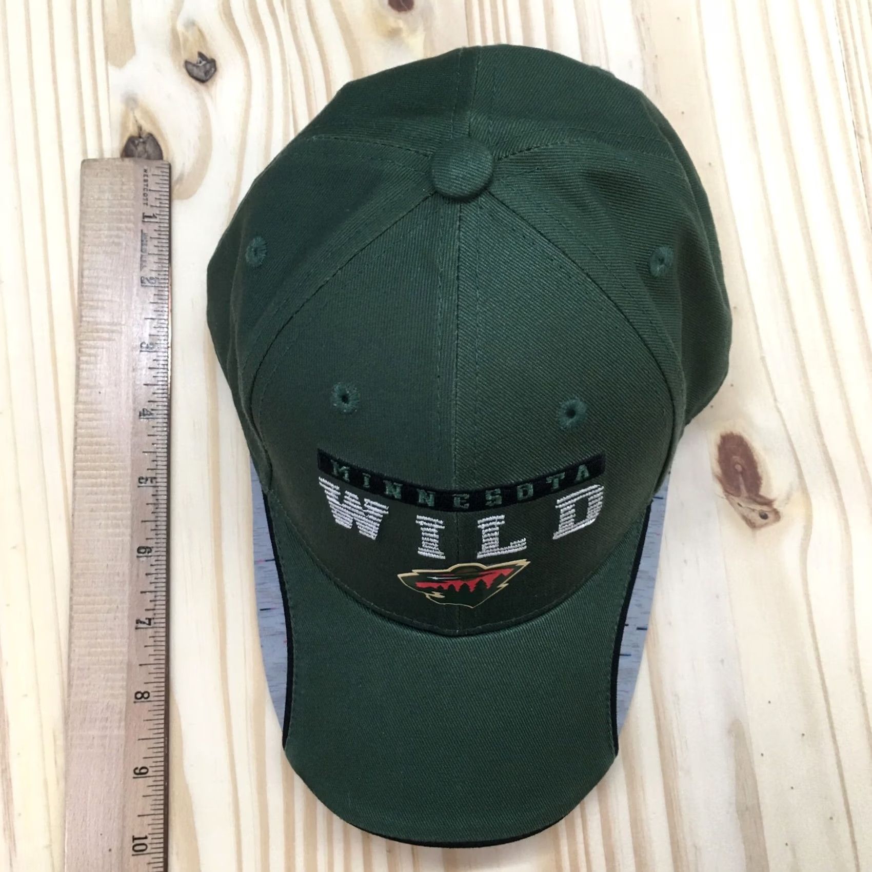 NHL NHL Hat Mens One Size Green Minnesota Wild Baseball Cap Curved Brim Embroidered Logo Size ONE SIZE - 3 Thumbnail