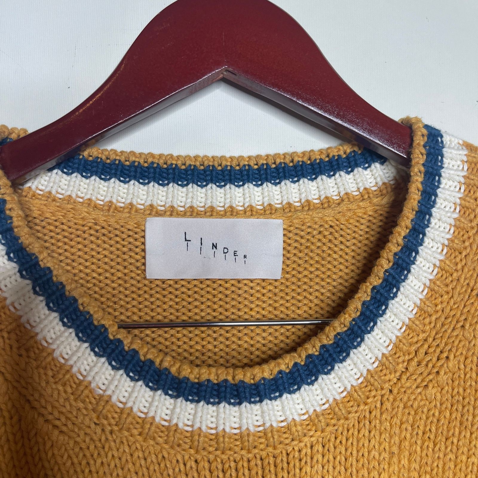 Linder Linder heavy chunky knit yellow Blue Crewneck sweater M Size US M / EU 48-50 / 2 - 2 Thumbnail