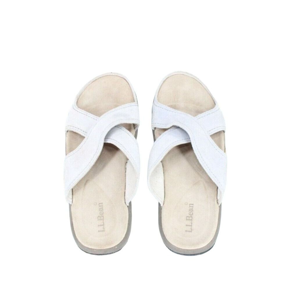 L.L. Bean LL Bean Women's Suede Criss Cross Slide Sandals Size US 8 / IT 38 - 7 Thumbnail