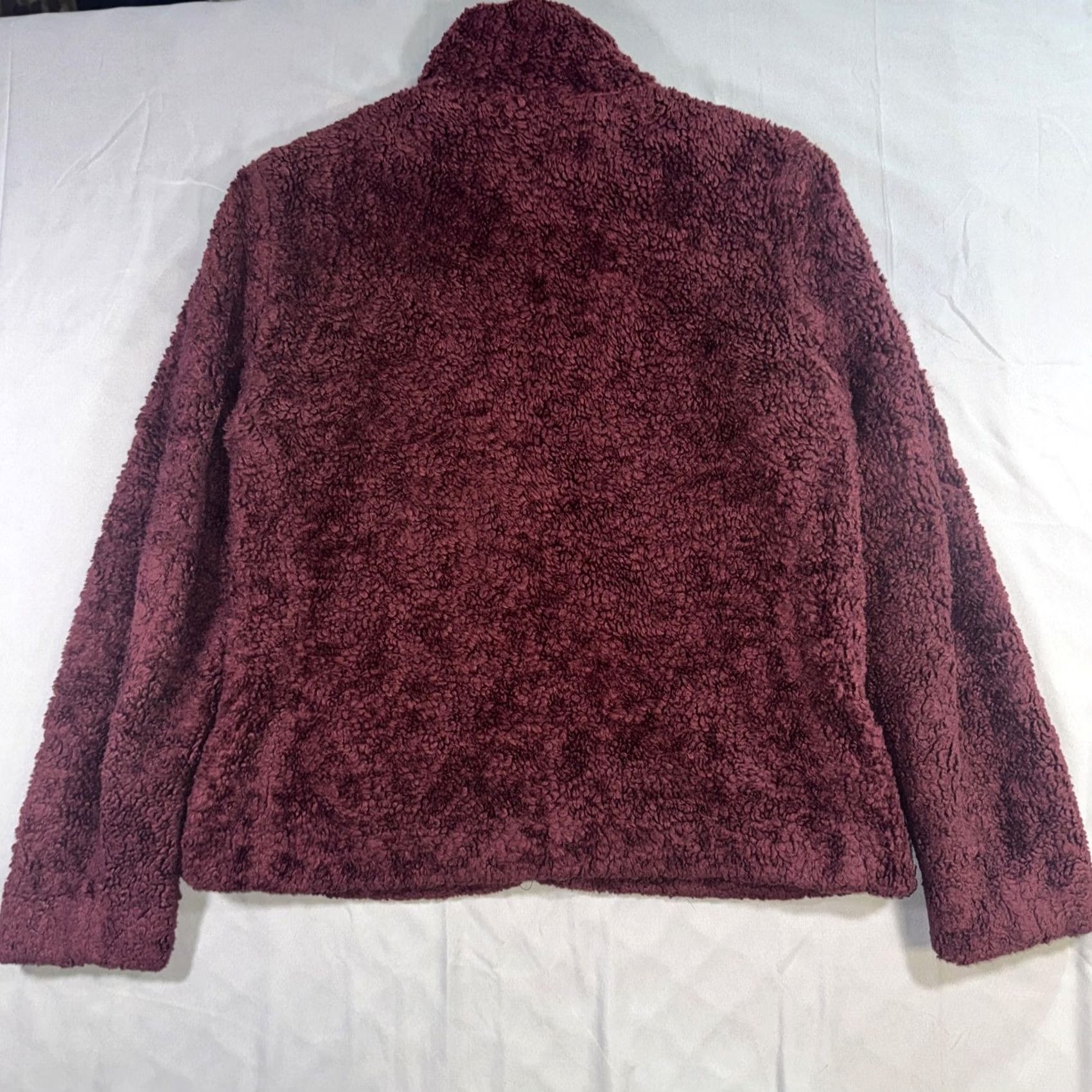 Pendleton VINTAGE Pendleton Jacket Mens M Full Zip Sherpa Fleece Burgundy Red Plaid Lined Warm Bomber Jacket Mens Burgundy Sherpa Fleece Jacket Size US M / EU 48-50 / 2 - 2 Thumbnail