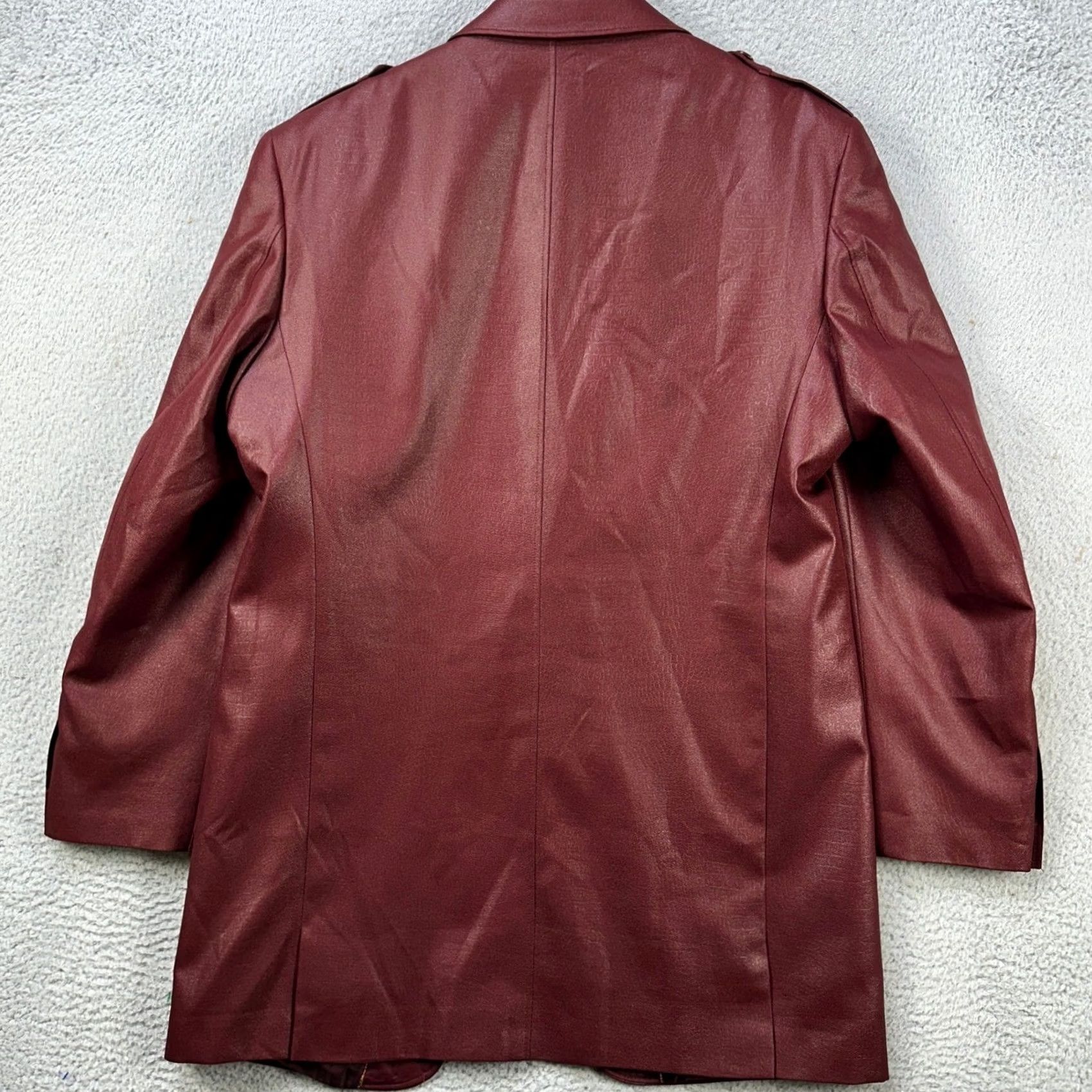 Vintage Pallini Sport Coat Blazer Mens 40L Red Notch Lapel Three-Button Long Sleeve Casual Business Coat Size 40R - 2 Thumbnail