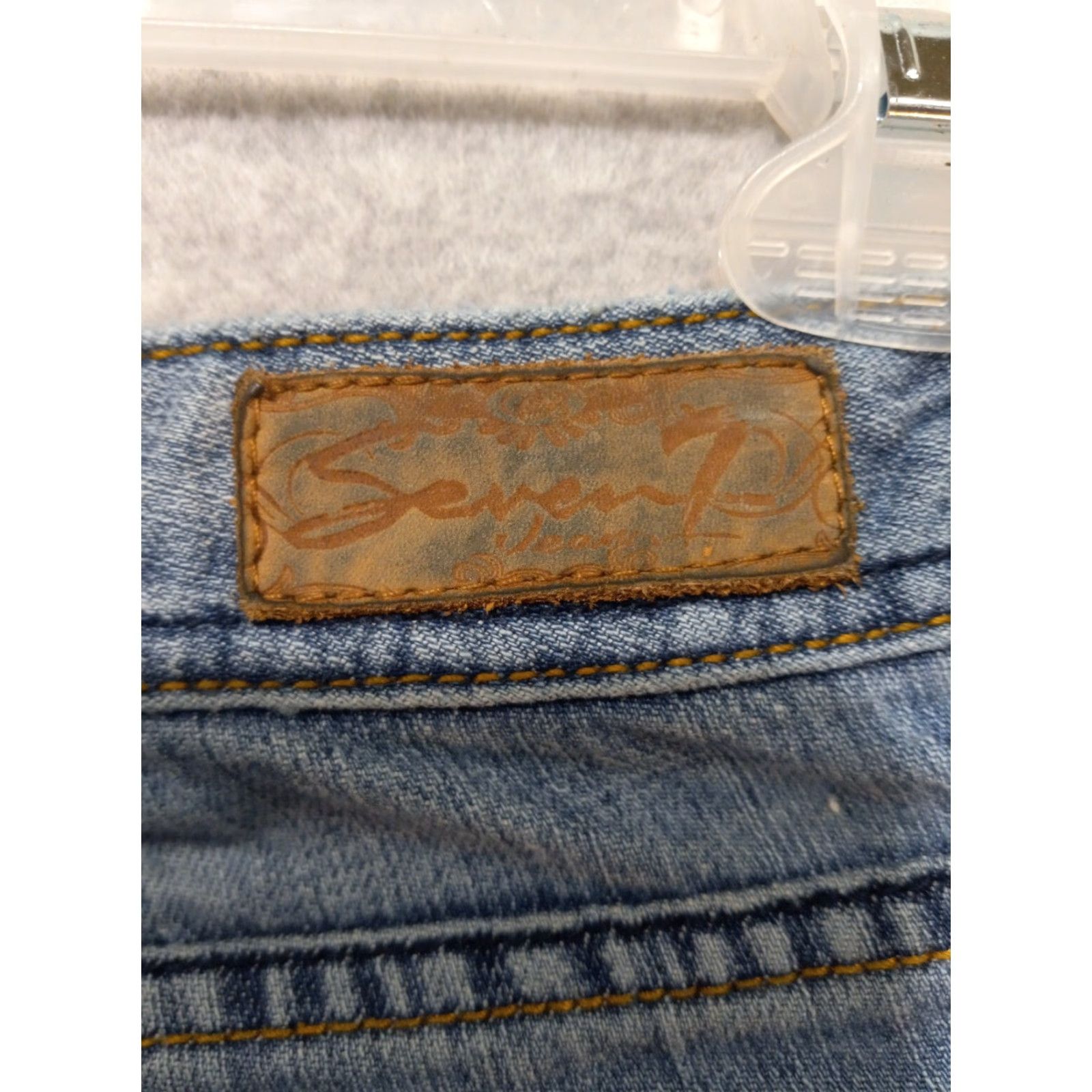 Vintage Seven7 Flare Jeans Women's Blue Medium Wash Denim SZ 29 RN 109890 Size 29" - 7 Thumbnail