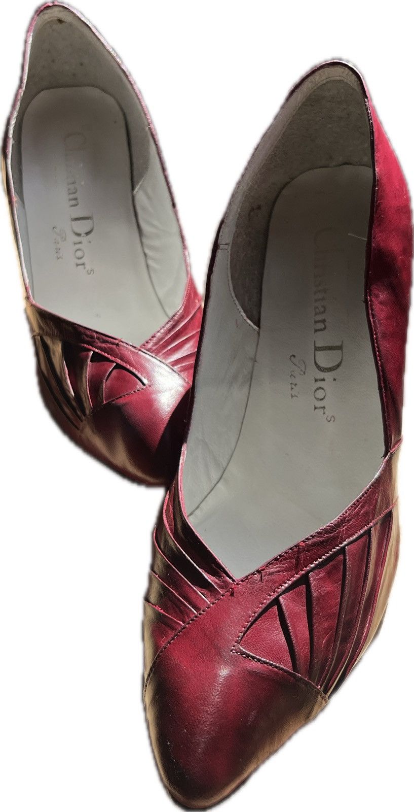 Vintage red leather Dior heels
