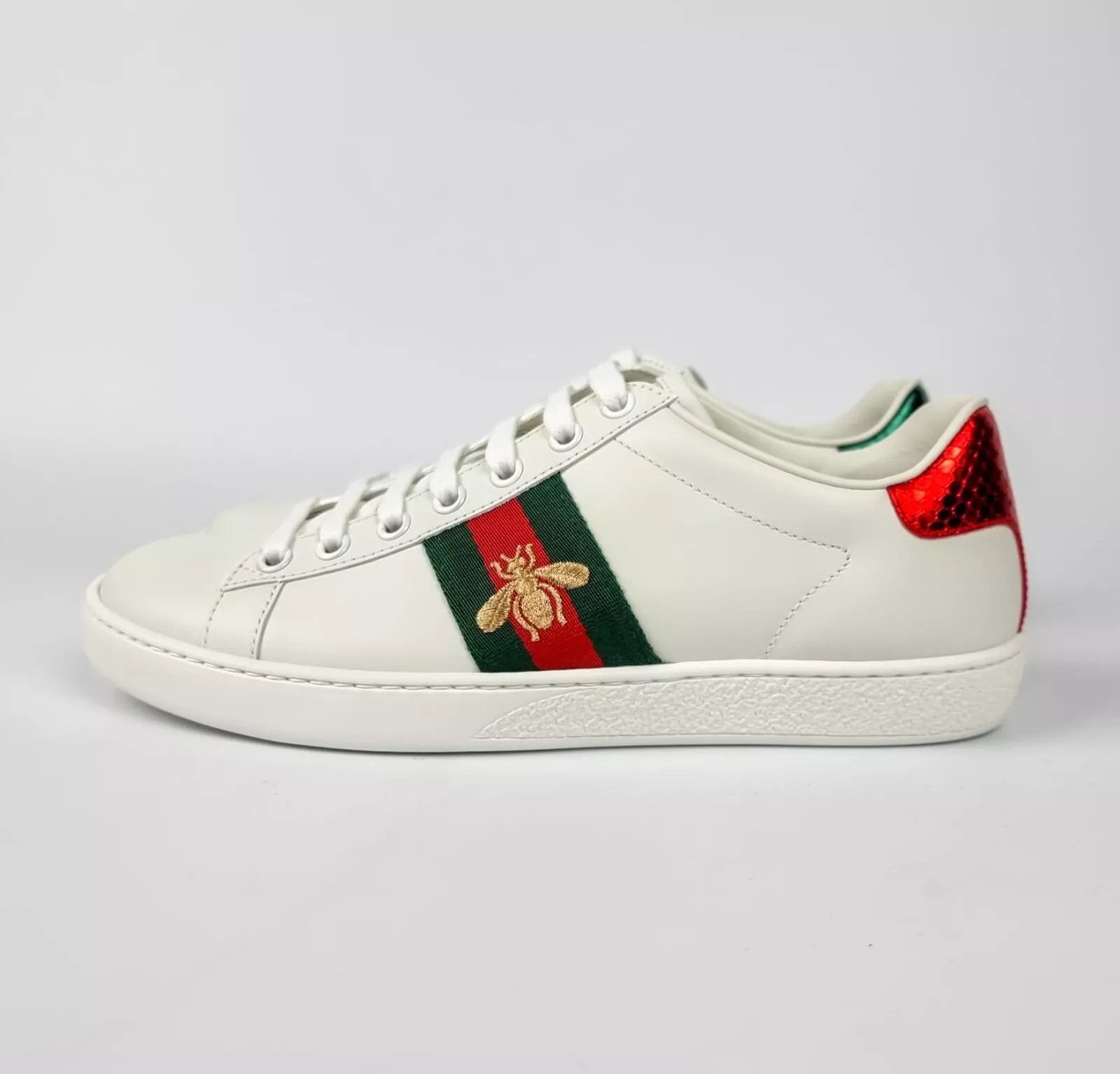 Gucci GUCCI Ace Bee Men's White Leather Sneakers New Size US 7.5 / EU 40-41 - 1 Thumbnail