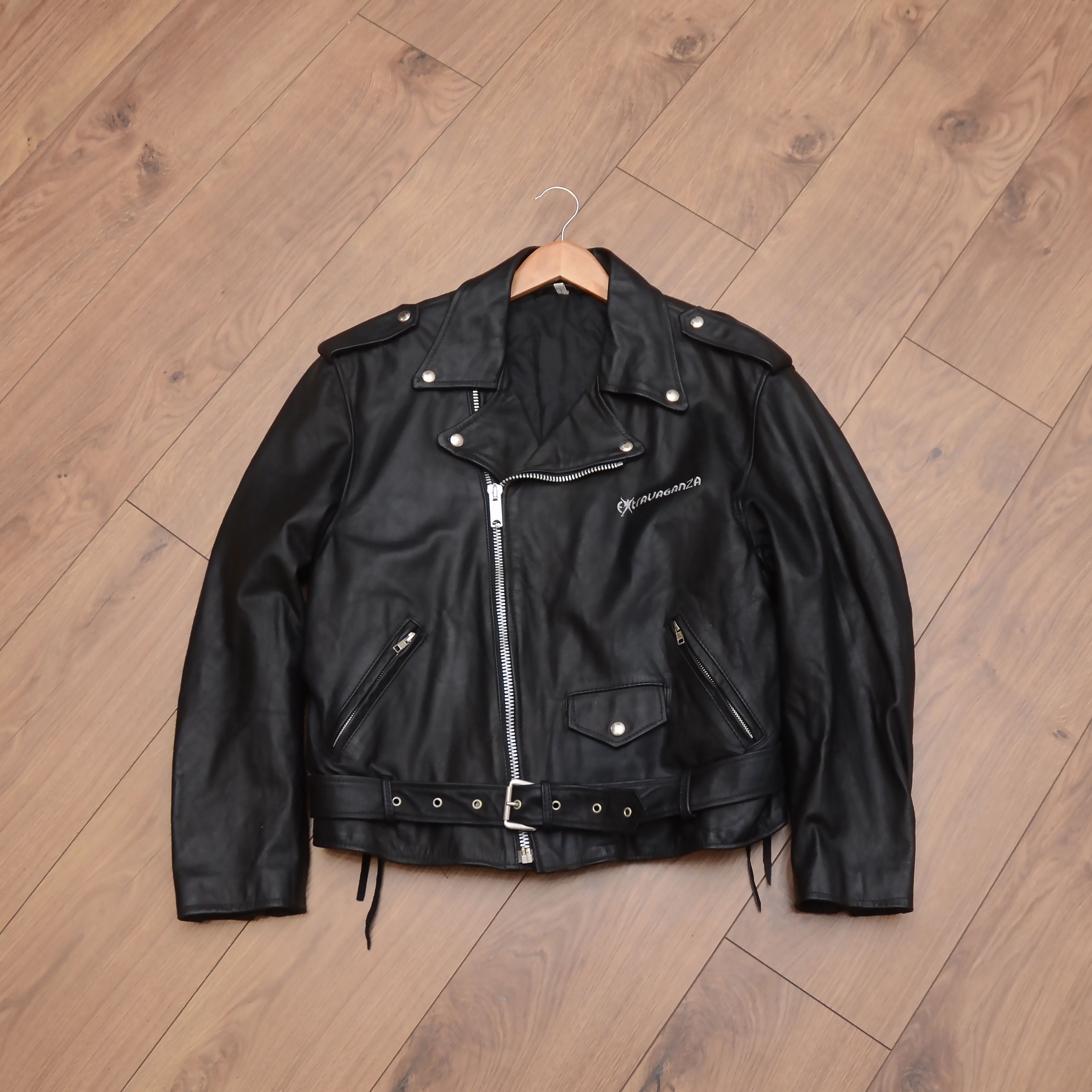 Vintage VINTAGE Made in France BLACK MOTORCYCLE LEATHER BIKER JACKET Size US M / EU 48-50 / 2 - 7 Thumbnail