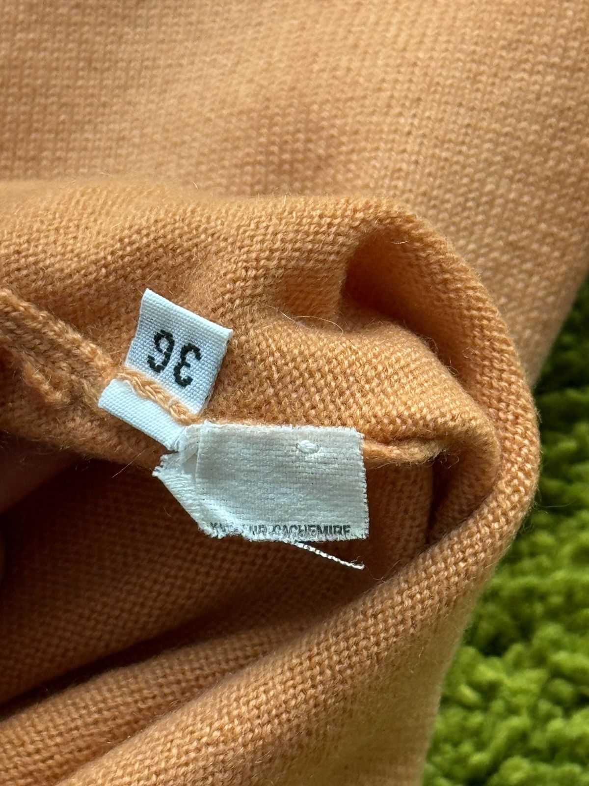 Designer × Jil Sander 🍑 Jil Sander 100% cashmere peach cardigan sweater Size S / US 4 / IT 40 - 6 Thumbnail