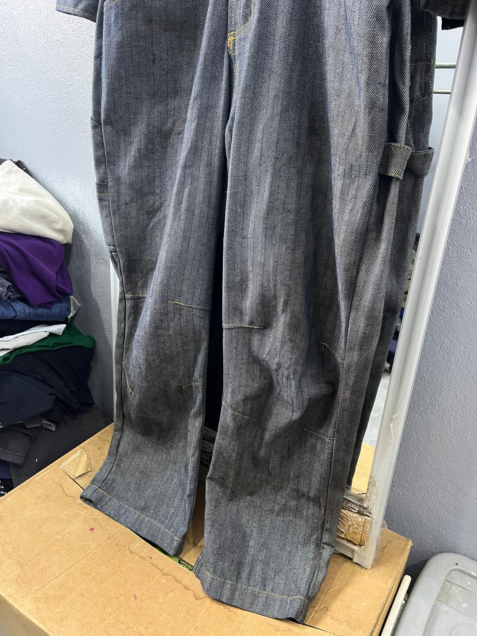 Japanese Brand Zack Styles Gold Herringbone Denim Coverall Size US S / EU 44-46 / 1 - 3 Thumbnail