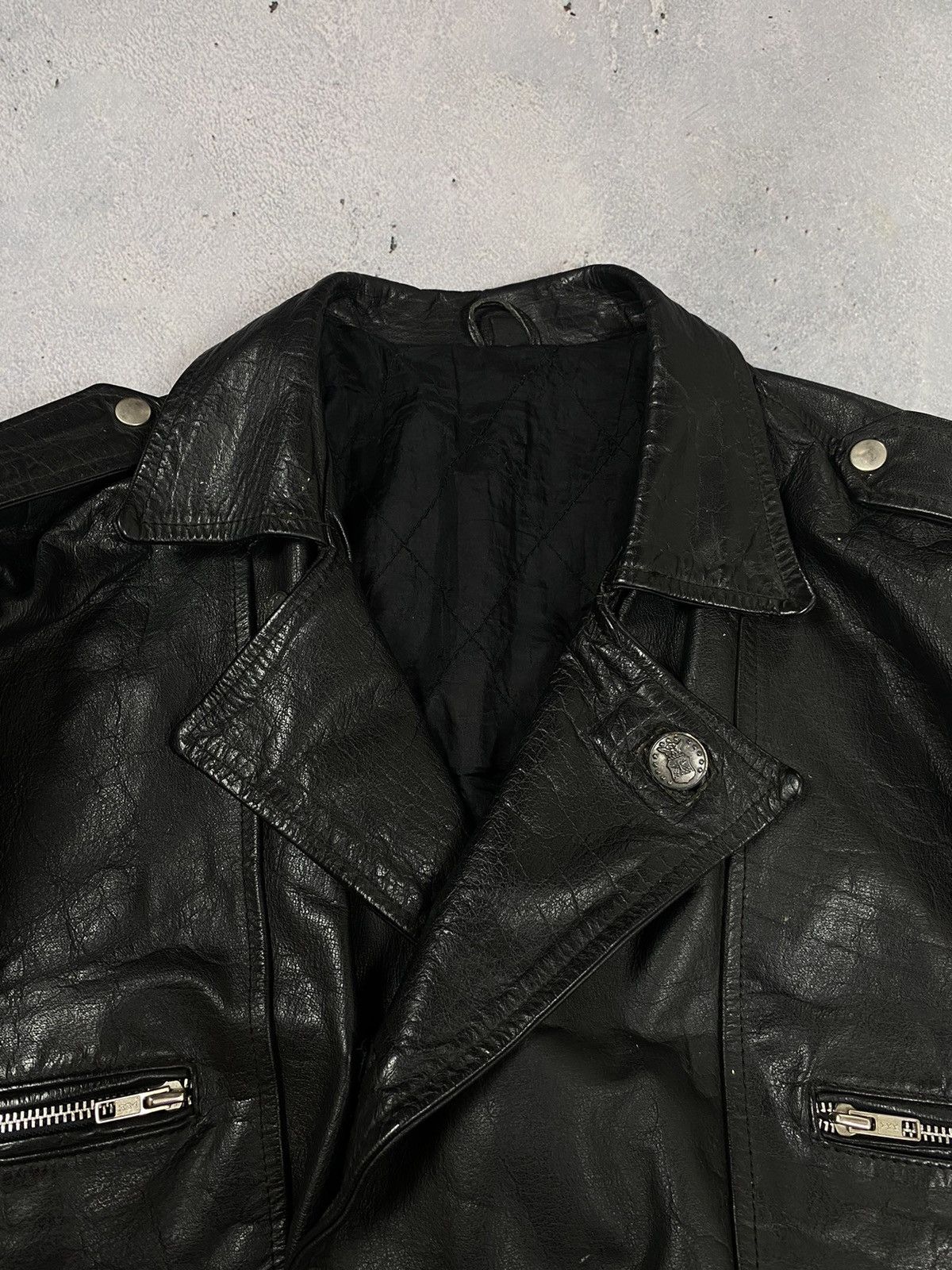 Vintage Nice leather jacket vintage 00s motorcycle jacket Size US L / EU 52-54 / 3 - 5 Thumbnail