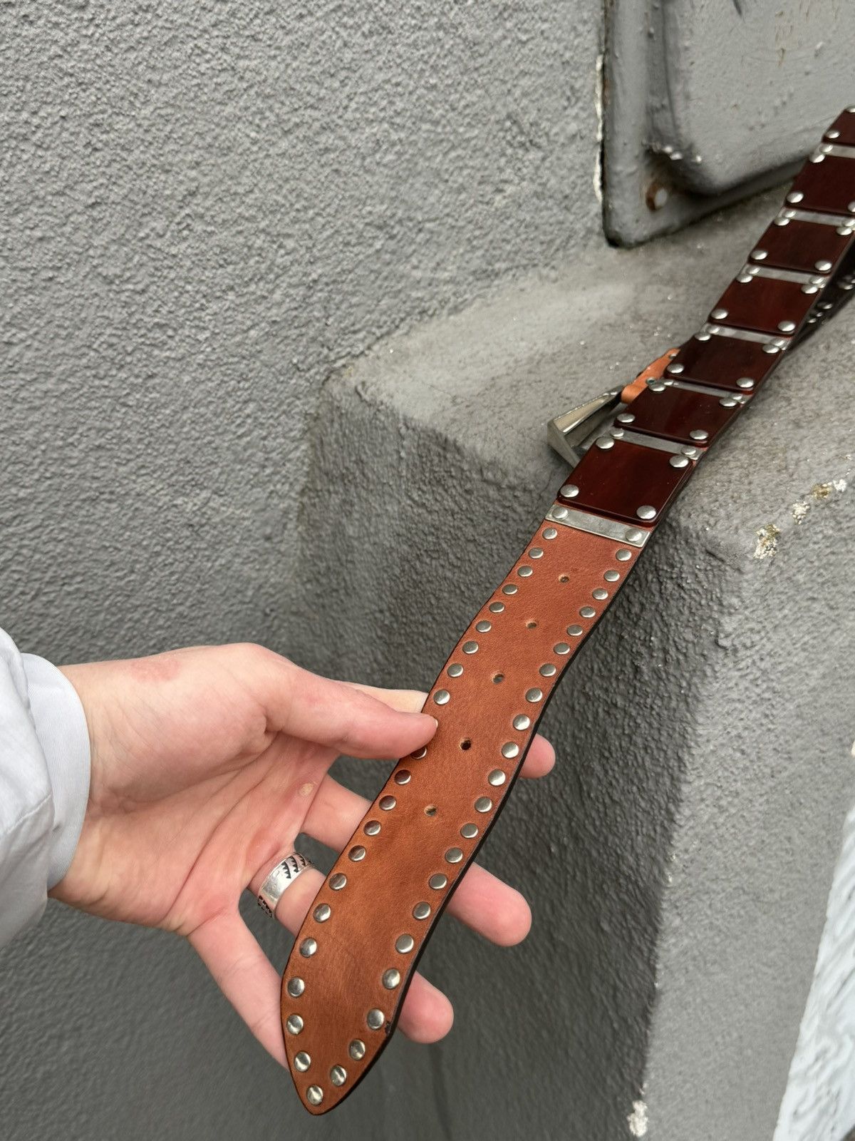 Vintage Nanni Leather Italy Avant-Garde Belt Size ONE SIZE - 12 Thumbnail