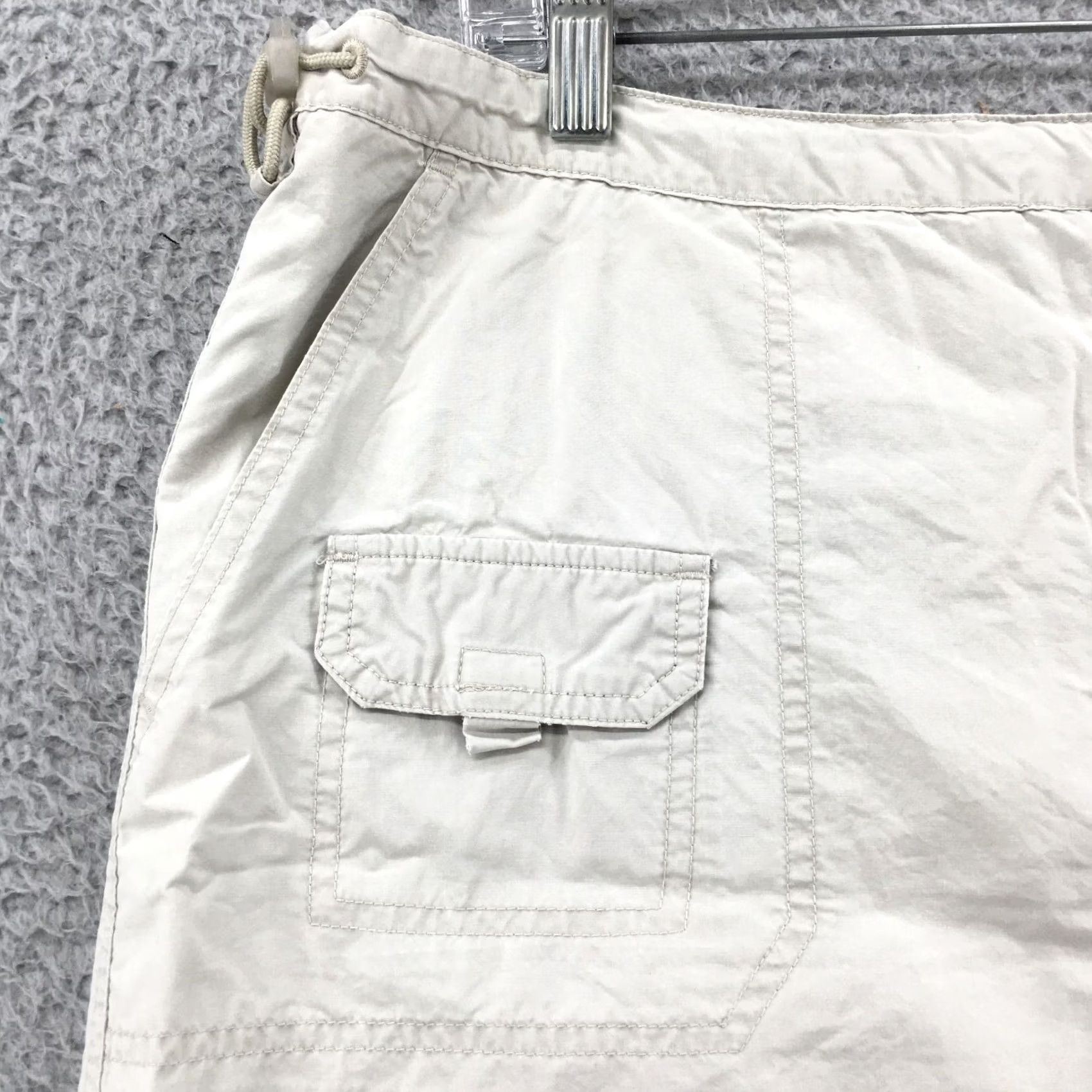 Vintage Columbia A-Line Short Skort Womens Large Beige Cotton Flat Front Zip Fly Casual Size 36" / US 14 / IT 50 - 4 Thumbnail