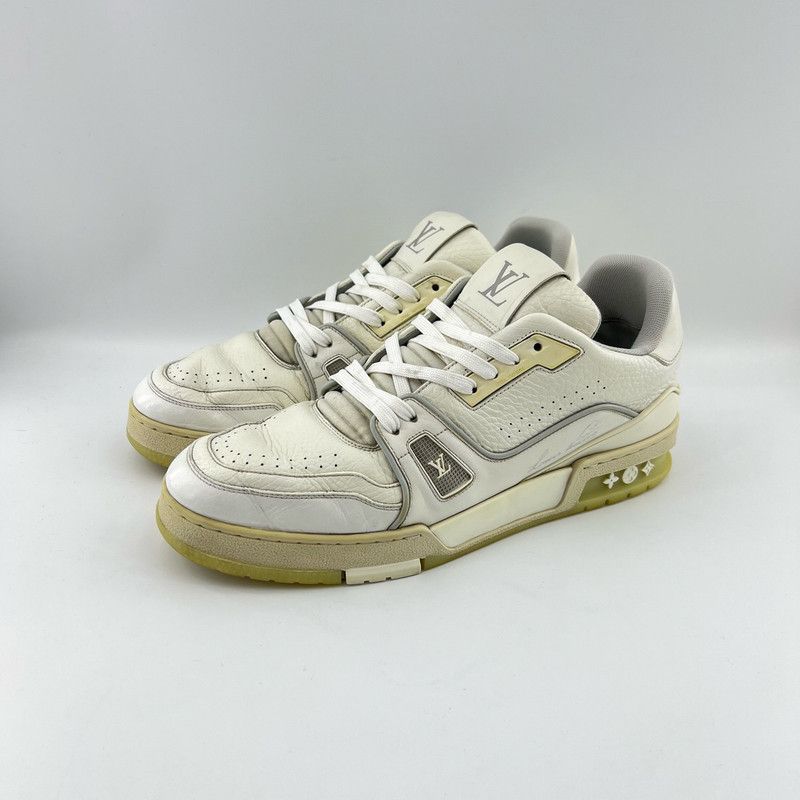 Louis Vuitton Louis Vuitton White Cement Low-Top Trainers 0089 Size US 9 / EU 42 - 1 Thumbnail
