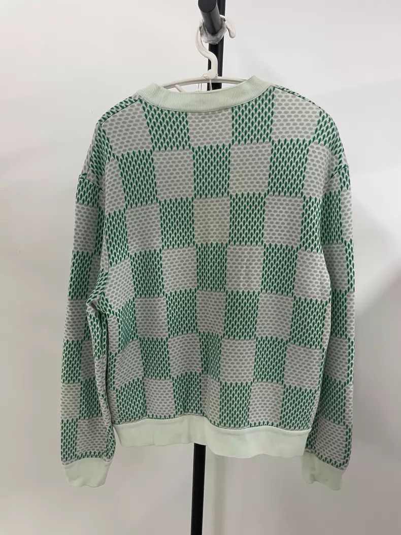 Louis Vuitton Louis Vuitton Green checkerboard full logo knit sweatshirt Size US S / EU 44-46 / 1 - 2 Thumbnail