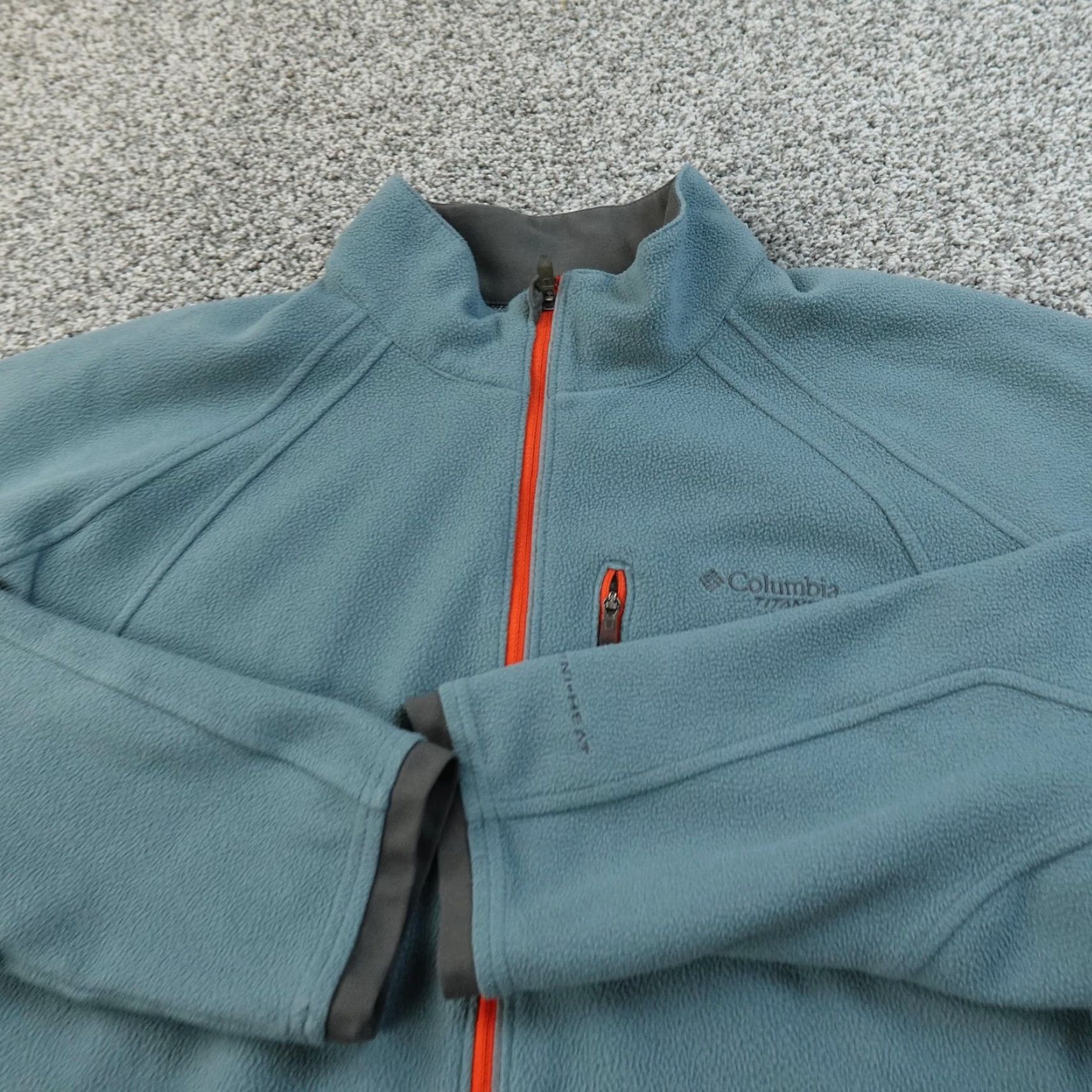 Vintage Columbia Jacket Mens L Blue Titanium Omni-Heat 1/4 Zip Fleece Hiking Windbreaker Thermal Velcro Pockets Zippered Pockets Size US L / EU 52-54 / 3 - 3 Thumbnail