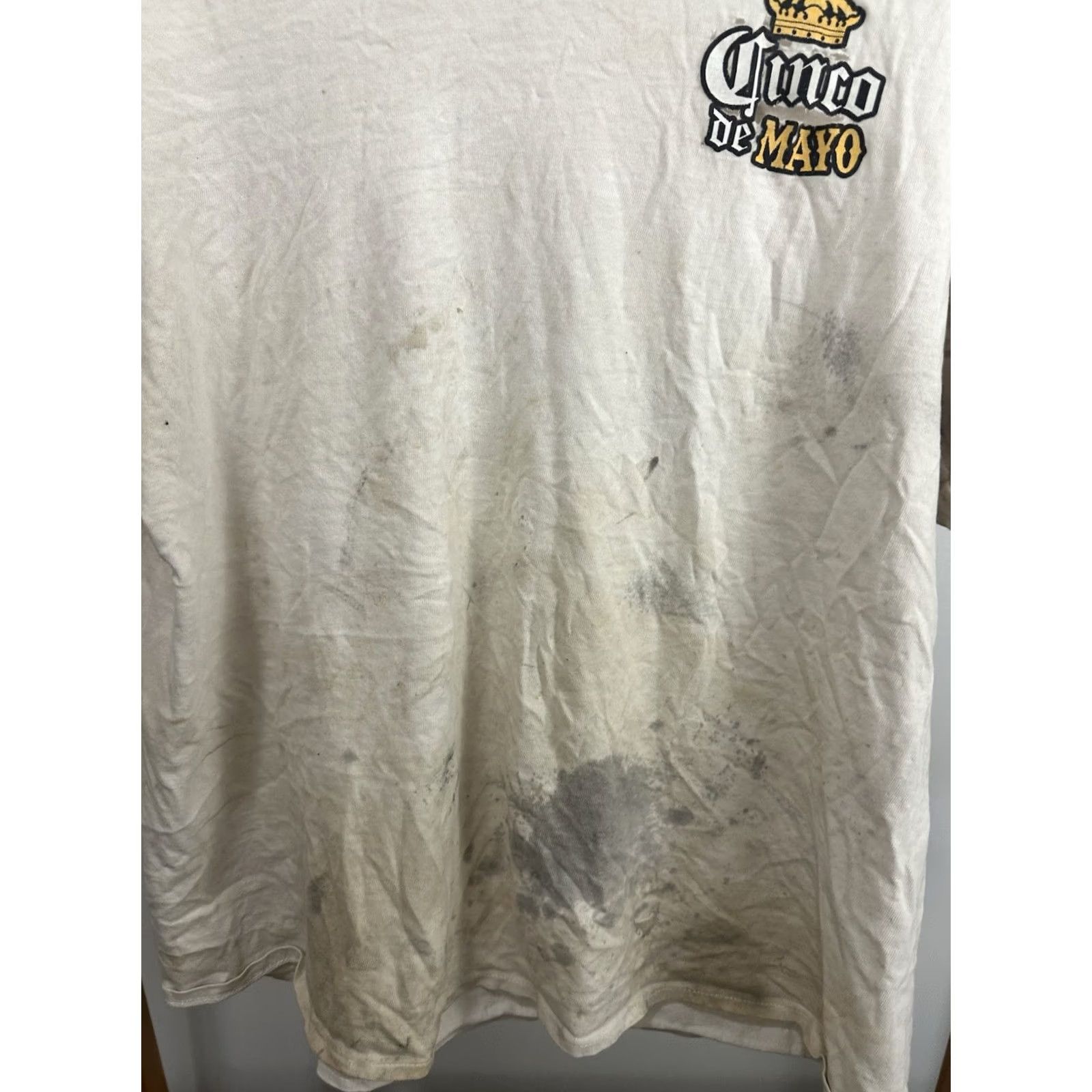 Thrasher VTG Cinco De Mayo Thrashed Distressed Worn Down Cotton T-Shirt XL Shirt Mens White Cream THRASHED WORN DOWN 90s Event Men’s XL Size US XL / EU 56 / 4 - 7 Thumbnail