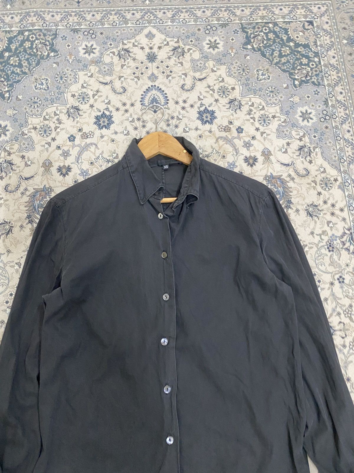 Alessandro Dell'acqua BLACK DESIGNER LONGSLEEVE SHIRT MADE IN ITALY Size US XS / EU 42 / 0 - 4 Thumbnail