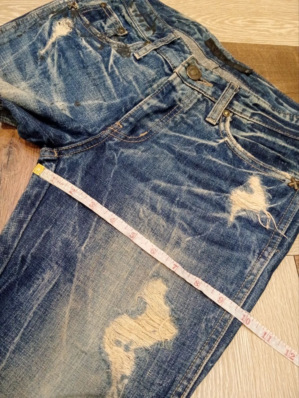 GOSTAR DE FUGA FUGA BLUE DISTRESSED FLARED DENIM PANTS Size US 30 / EU 46 - 20 Thumbnail