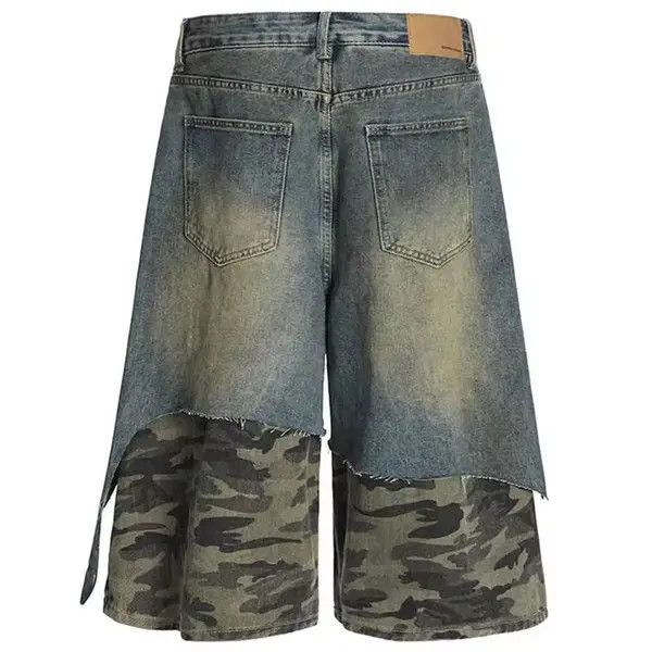 Japanese Brand Ruumika x Erika Half Camo Short Pant Size US 31 - 8 Thumbnail