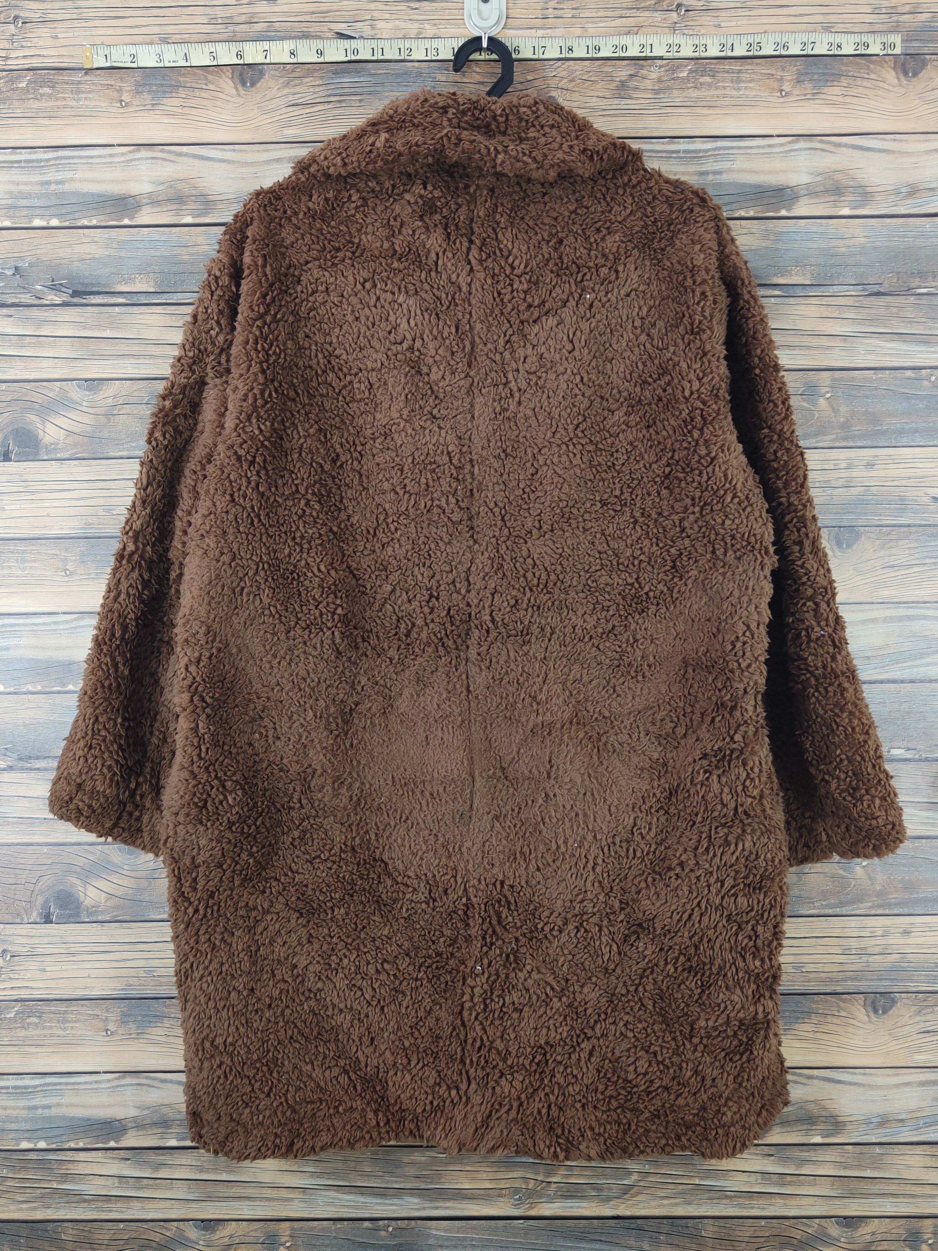 Uniqlo × Vintage Winter ❌ Uniqlo Dark Brown Fur Faux Sweater Coats Size XL / US 12-14 / IT 48-50 - 7 Thumbnail