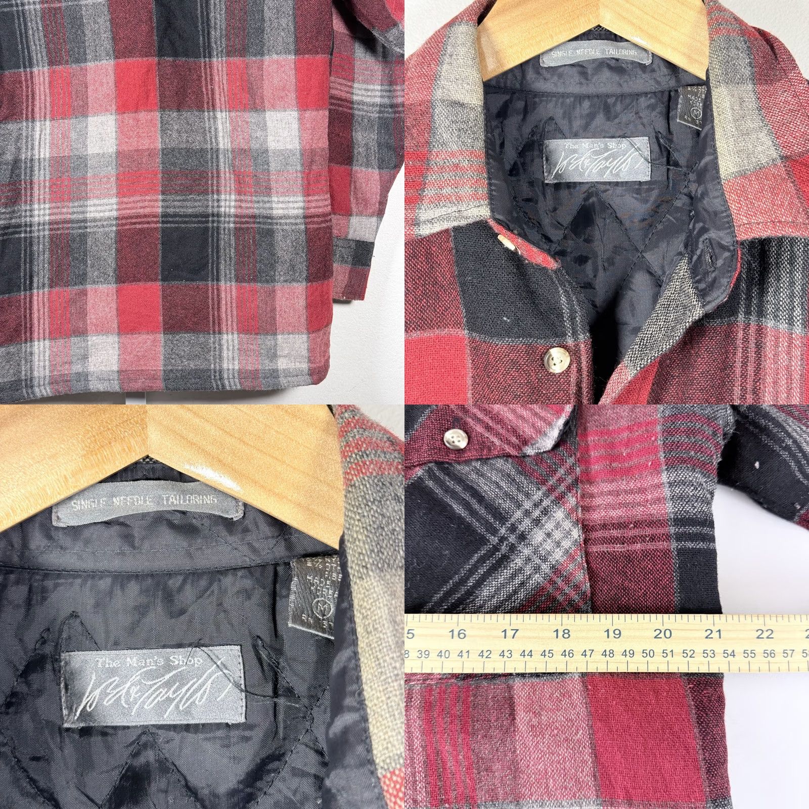 Lord & Taylor Vintage Lord & Taylor Quilted Lined Flannel Jacket Red Black Plaid Men's Medium Size US M / EU 48-50 / 2 - 9 Thumbnail