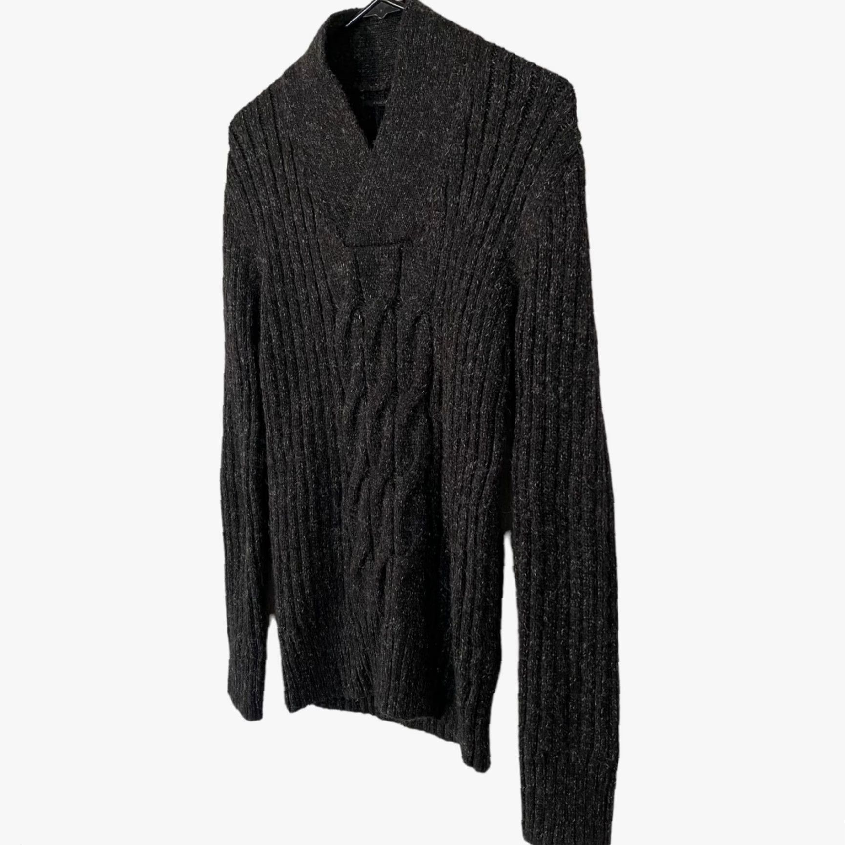 IKKS IKKS Women's Pullover Sweater Ribbed Knit Long-Sleeve Gray S Casual Knitwear Size S / US 4 / IT 40 - 2 Thumbnail