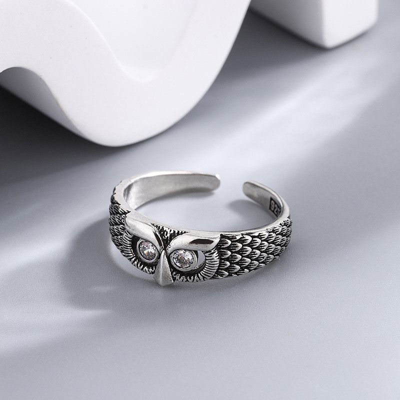 Jewelry Creative Owl Zircon Ring Size ONE SIZE - 4 Thumbnail