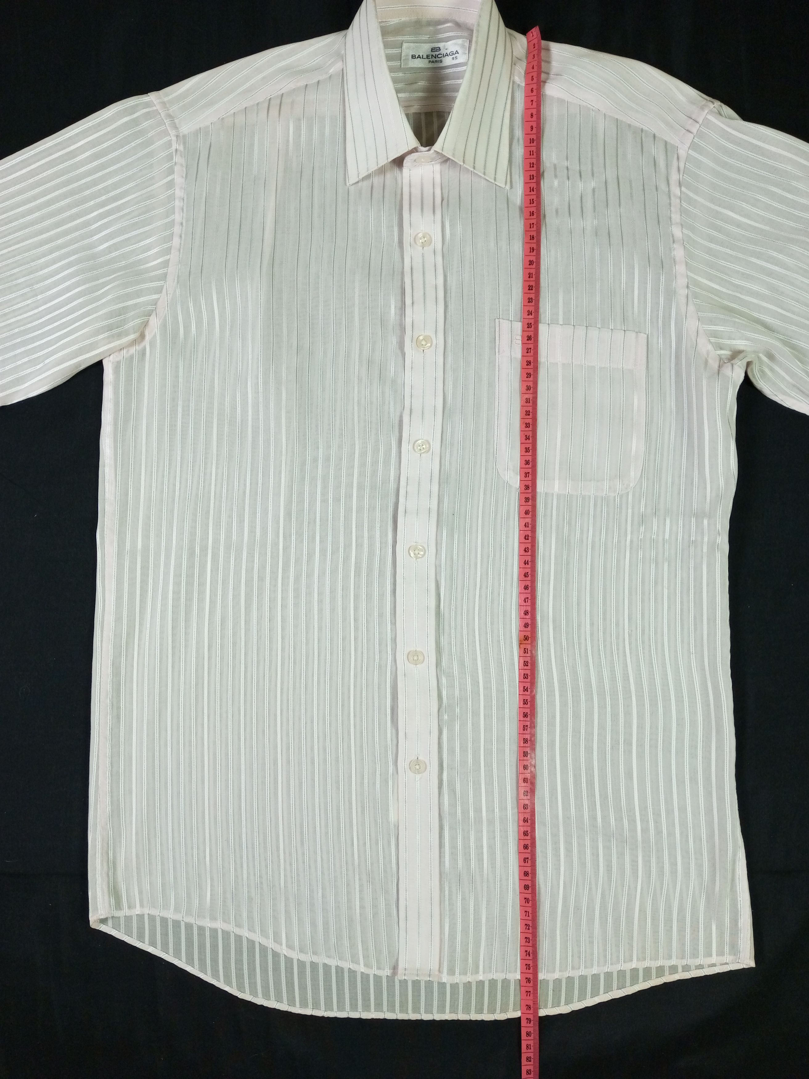 Balenciaga 90s Vintage Balenciaga Pink Stripe Shirt Rare Luxury Size US L / EU 52-54 / 3 - 8 Thumbnail