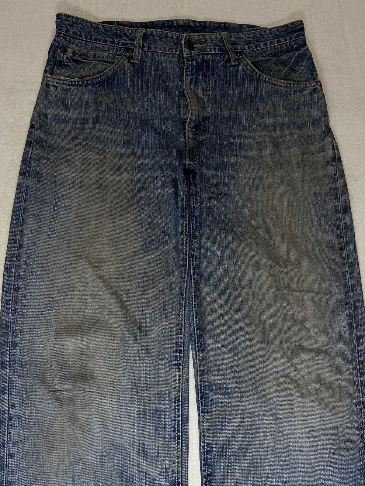 Vintage Wrangler Faded Distress Denim Jeans