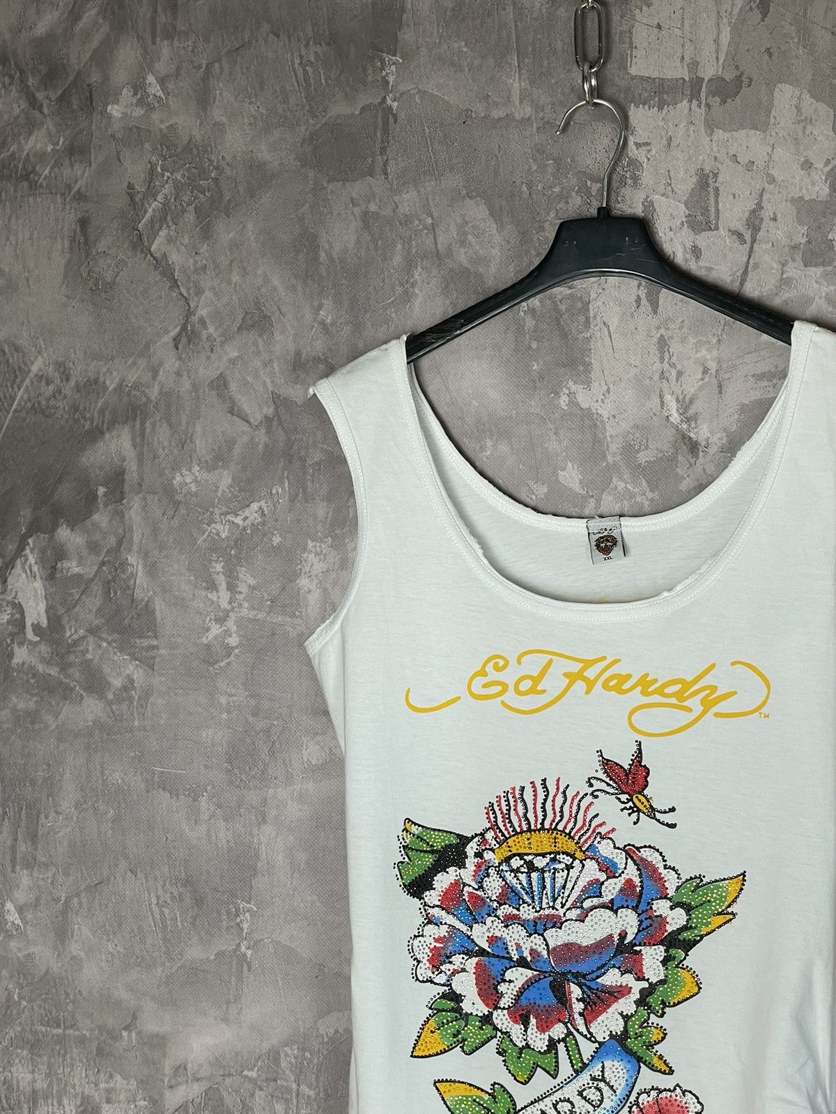 Ed Hardy Vintage Ed Hardy By Christian Audigier Sleeveles Shirt Size US XXL / EU 58 / 5 - 3 Thumbnail